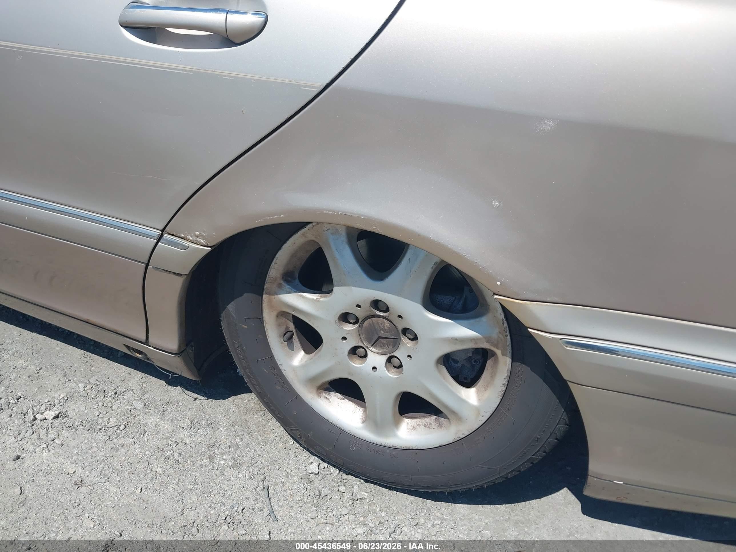 2000 Mercedes-benz S 500   Золотой vin: WDBNG75J4YA130377