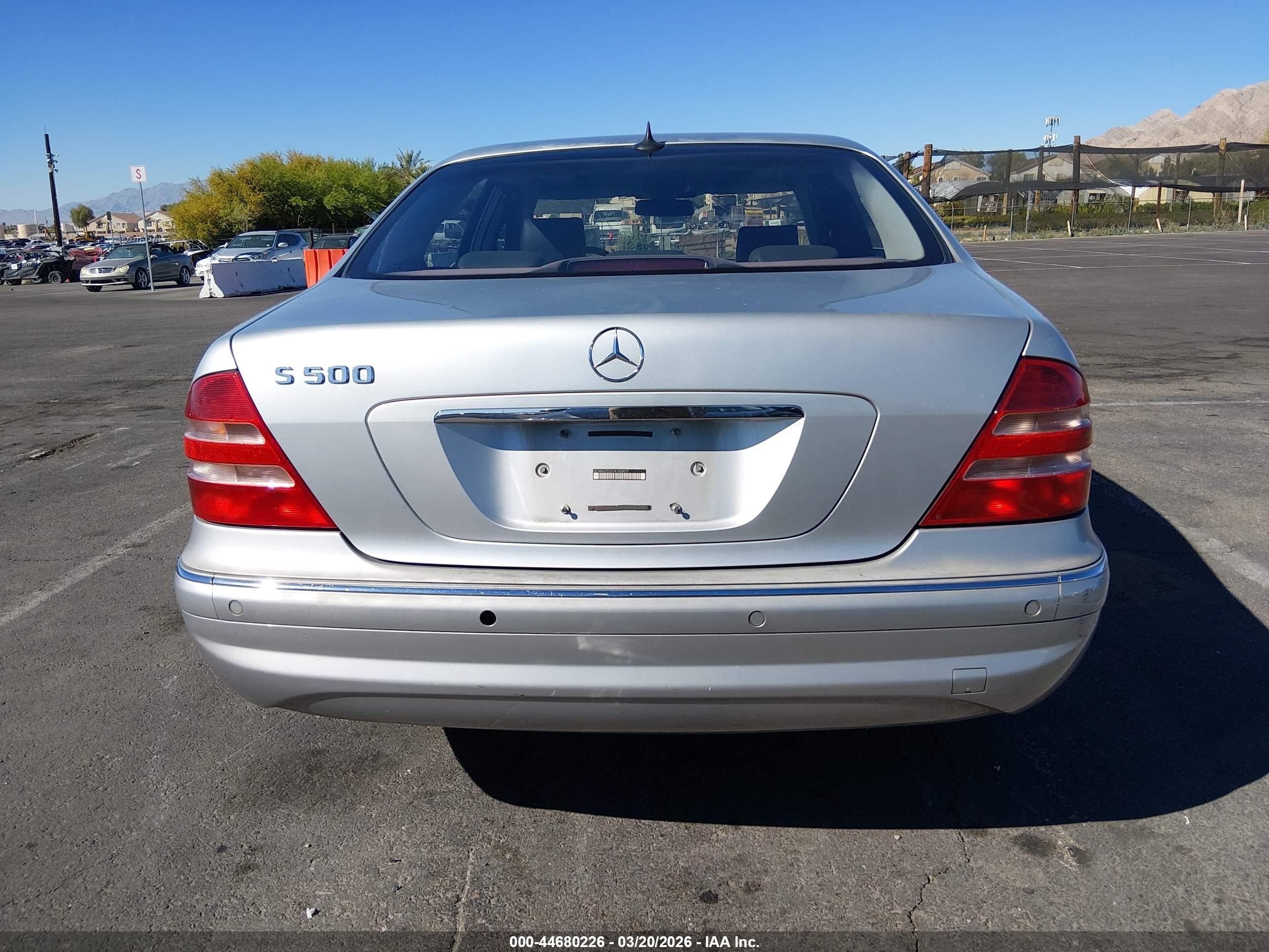2001 Mercedes-benz S 500   Silver vin: WDBNG75J51A160977