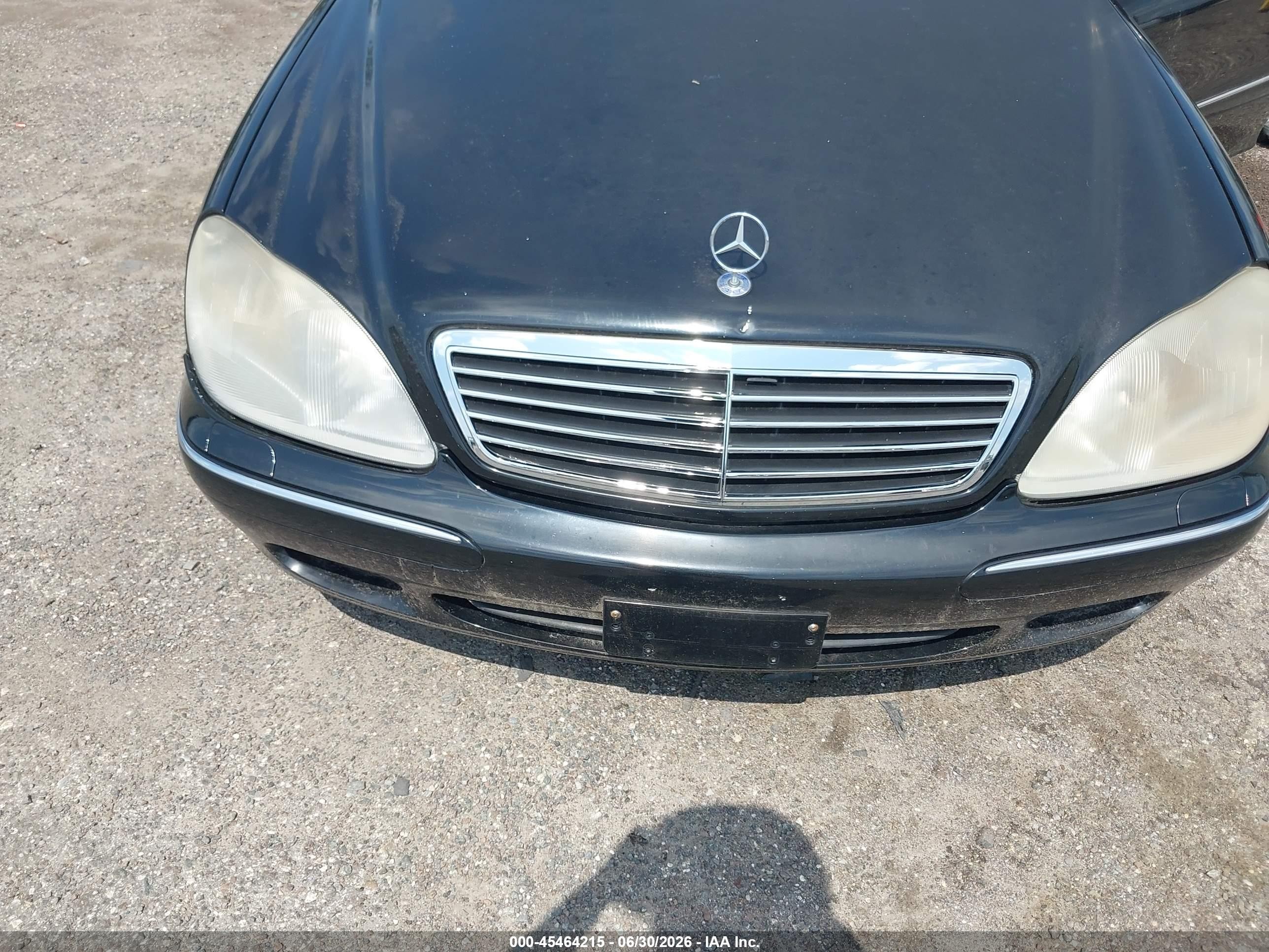 2001 Mercedes-benz S 500   Black vin: WDBNG75J51A161756