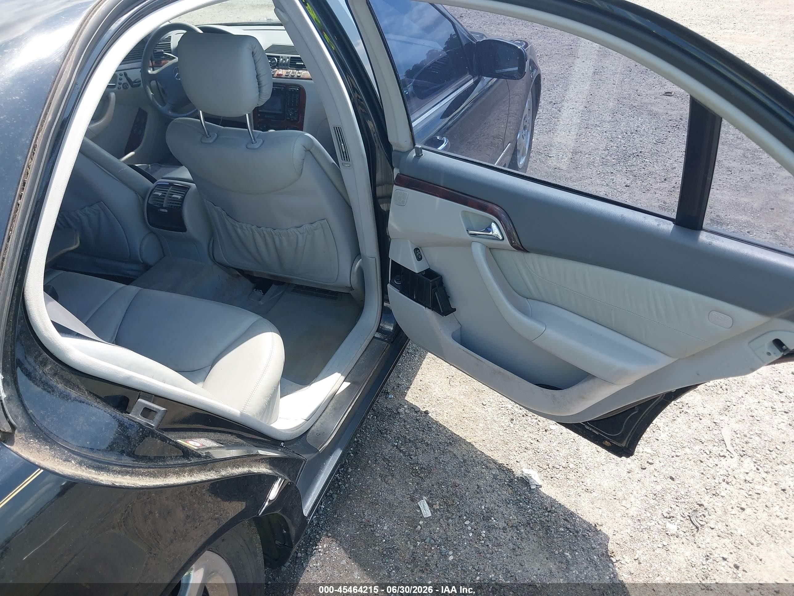 2001 Mercedes-benz S 500   Black vin: WDBNG75J51A161756