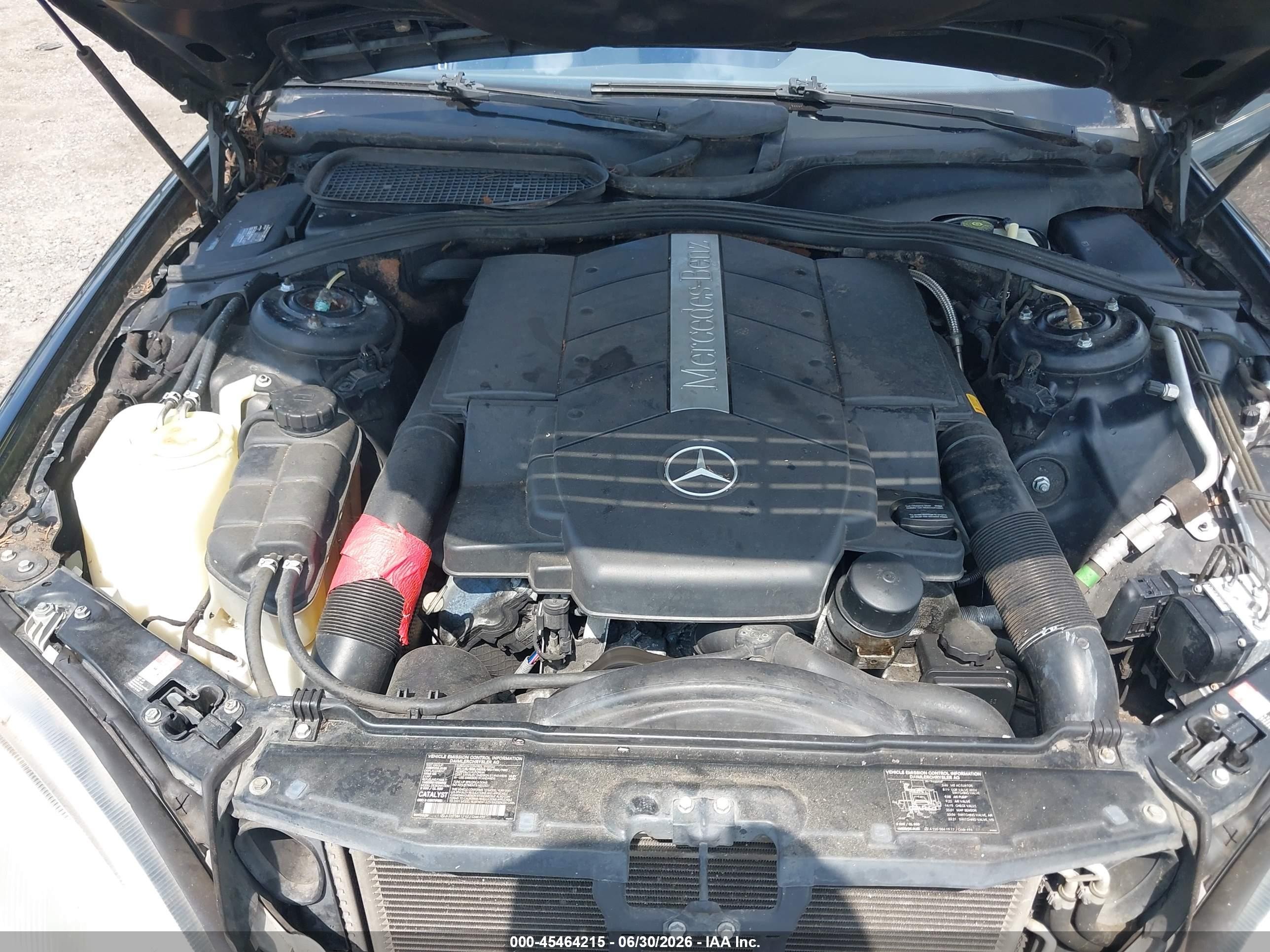 2001 Mercedes-benz S 500   Black vin: WDBNG75J51A161756