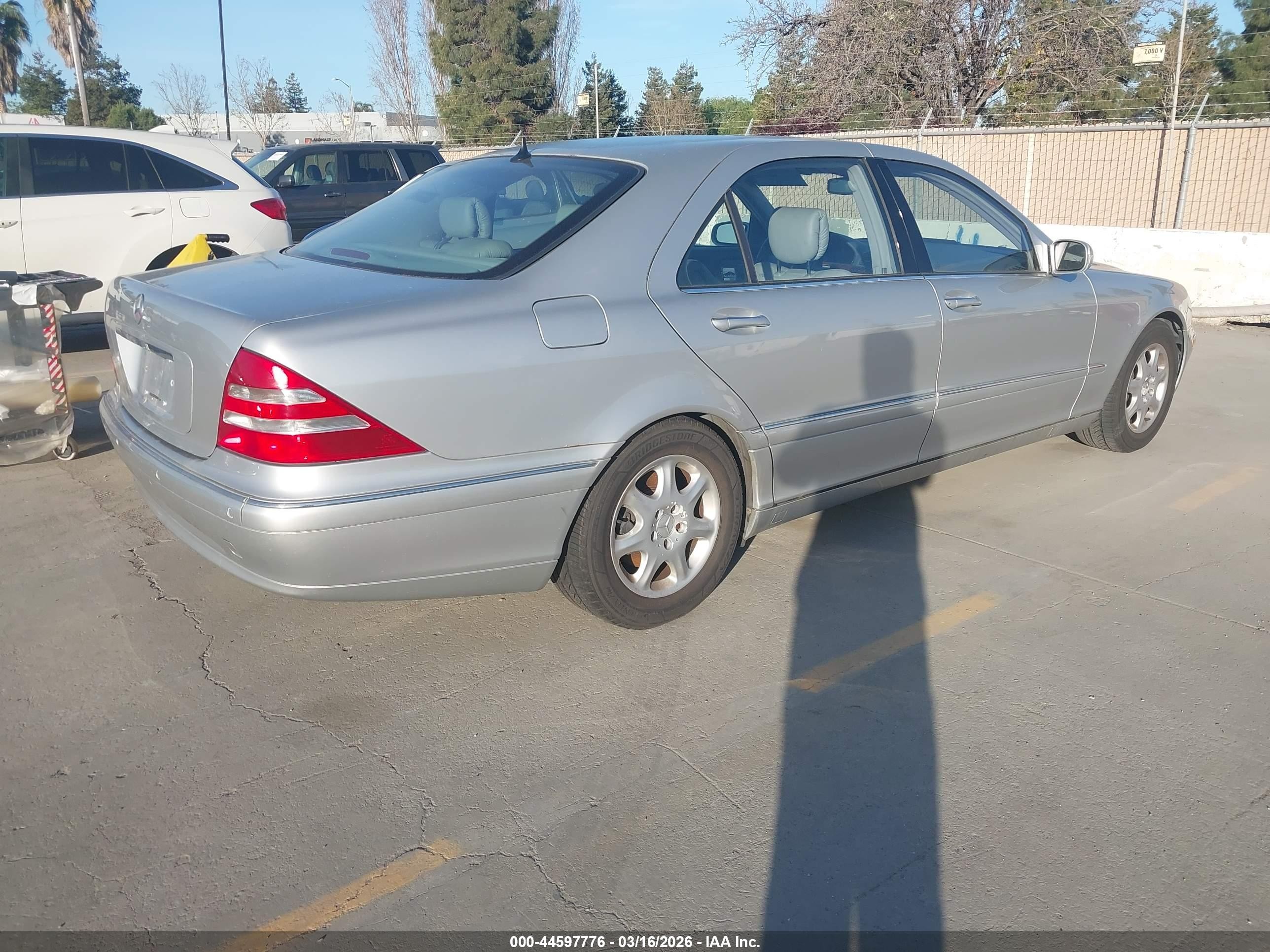 2002 Mercedes-benz S 500 Silver vin: WDBNG75J52A233265