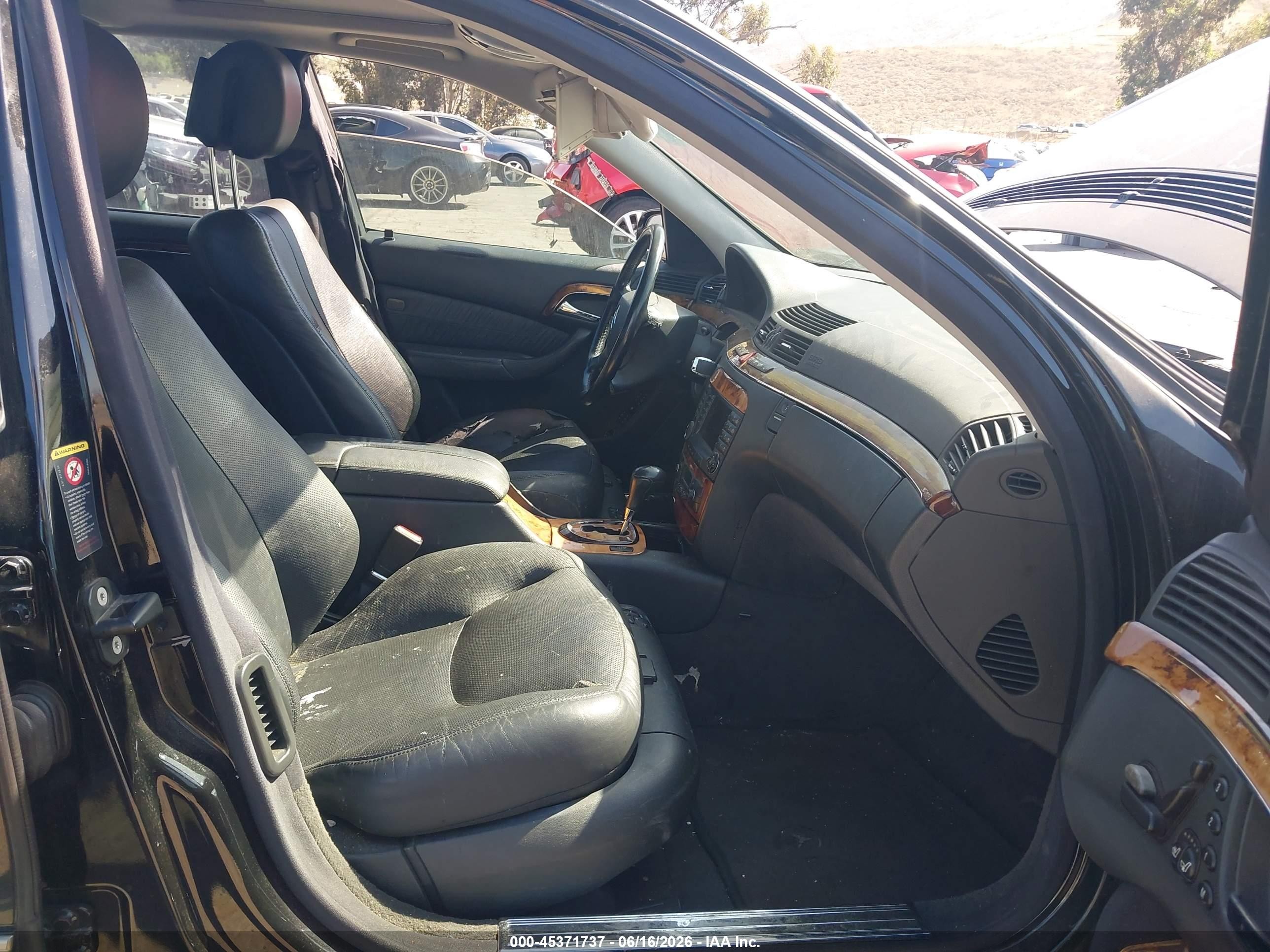2006 Mercedes-benz S 500   Black vin: WDBNG75J56A467444