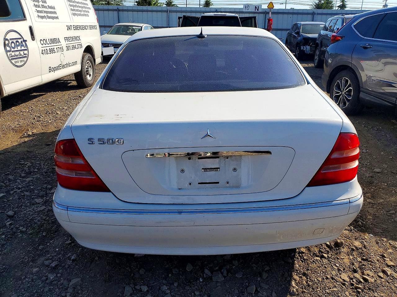 2001 Mercedes-benz S 500 White vin: WDBNG75J61A214092