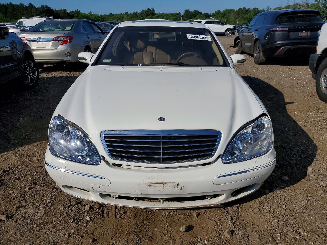 2001 Mercedes-benz S 500 White vin: WDBNG75J61A214092