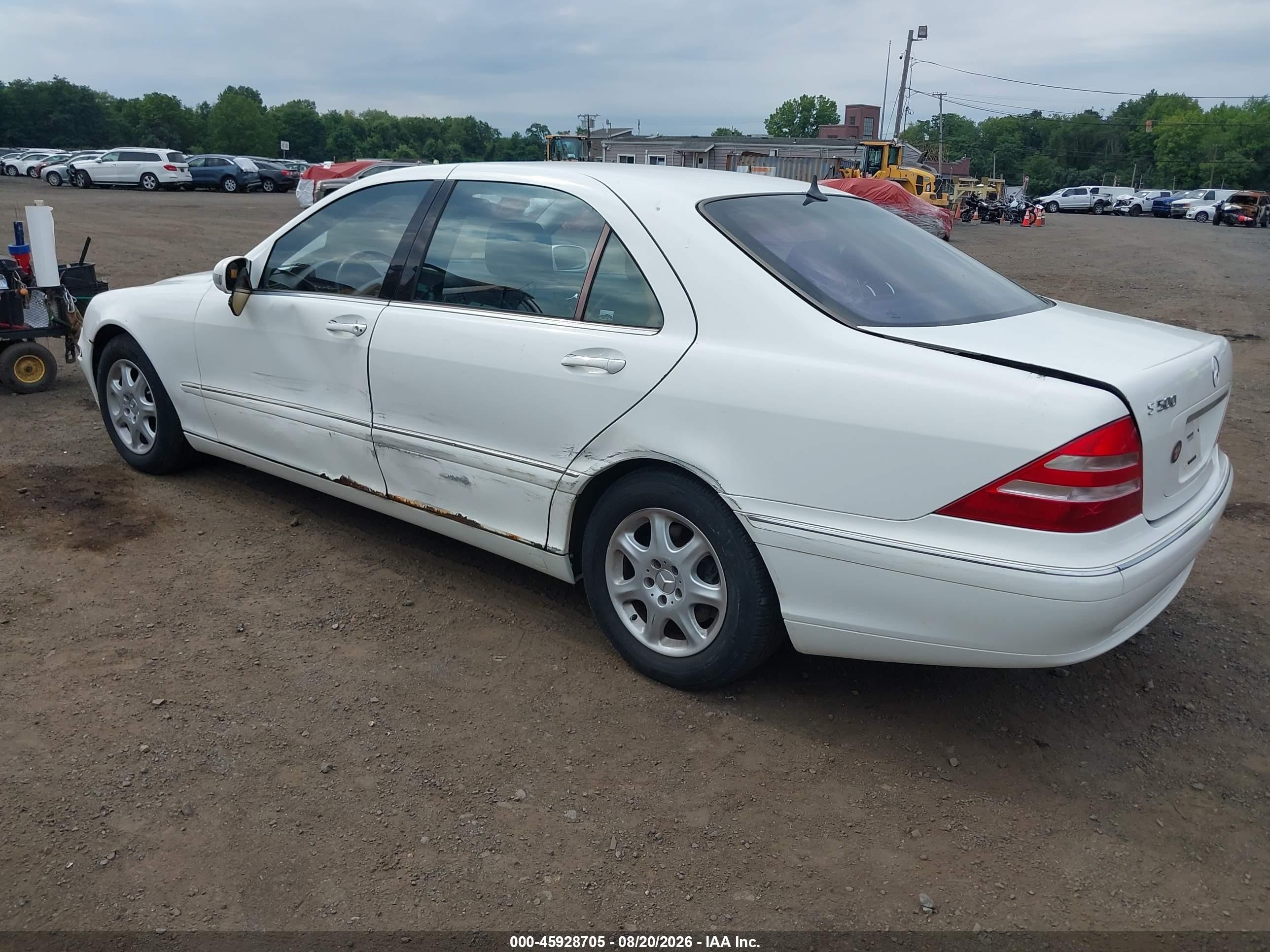 2002 Mercedes-benz S 500   Белый vin: WDBNG75J82A279494