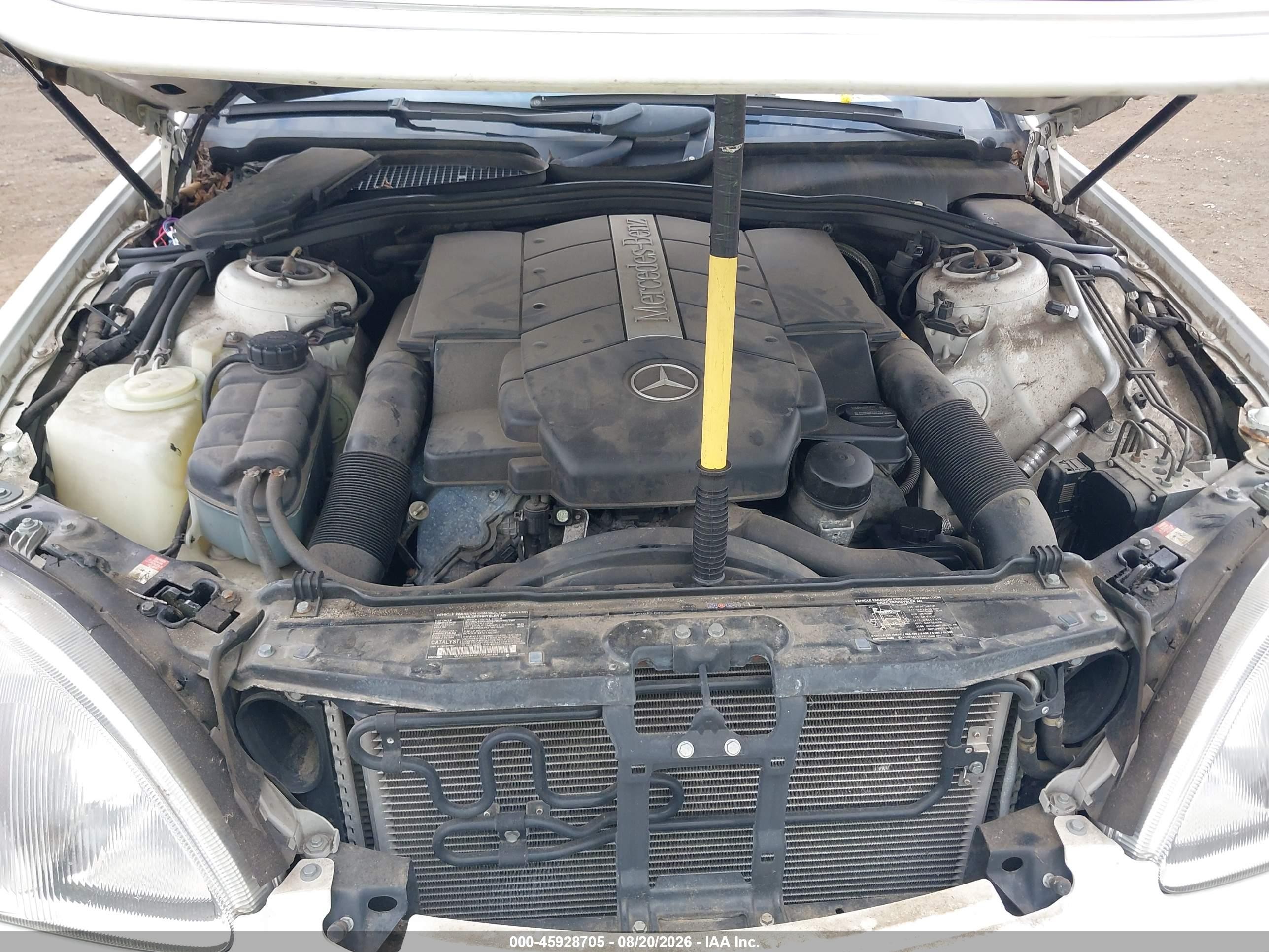 2002 Mercedes-benz S 500   Белый vin: WDBNG75J82A279494