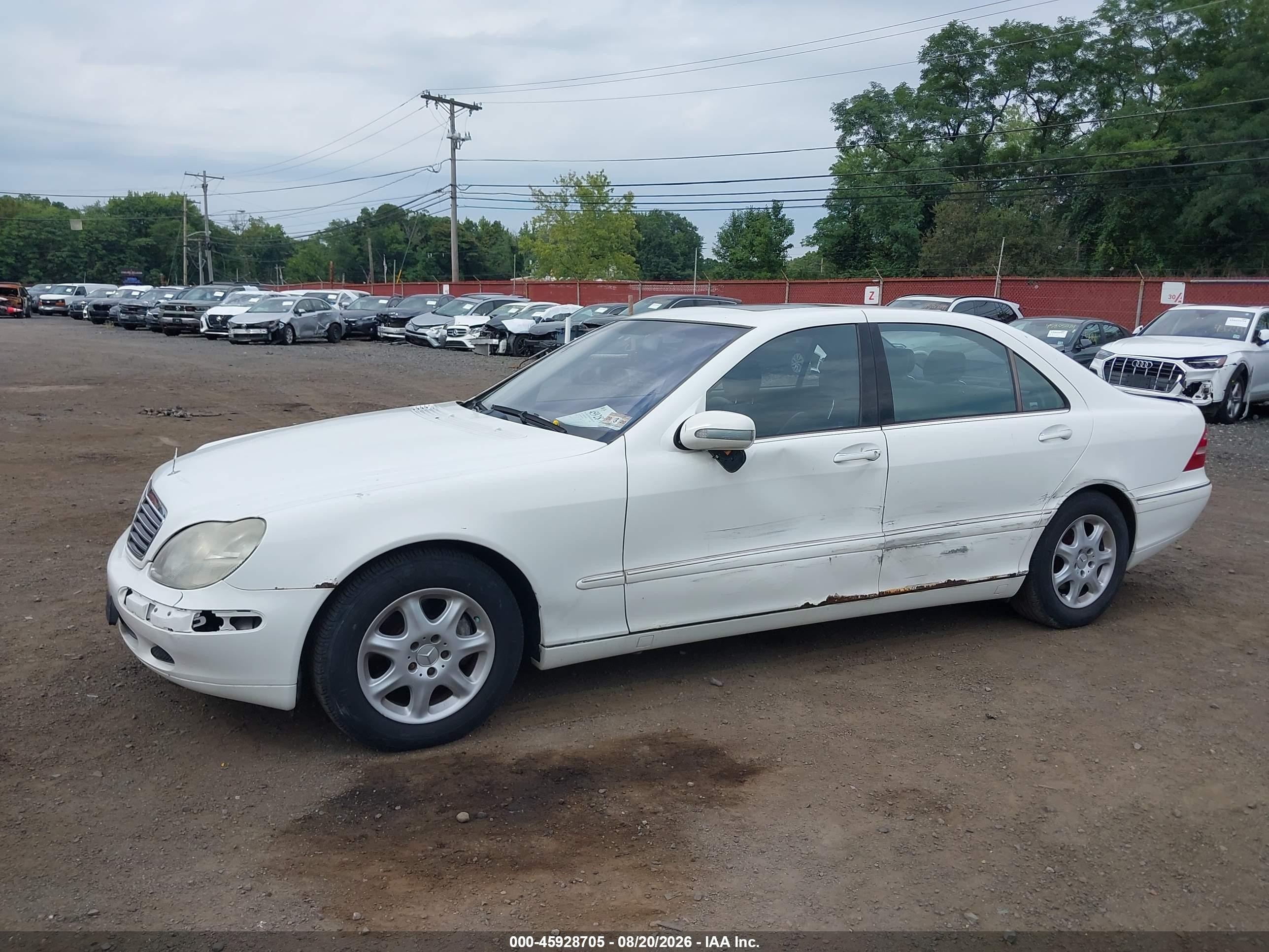 2002 Mercedes-benz S 500   Белый vin: WDBNG75J82A279494