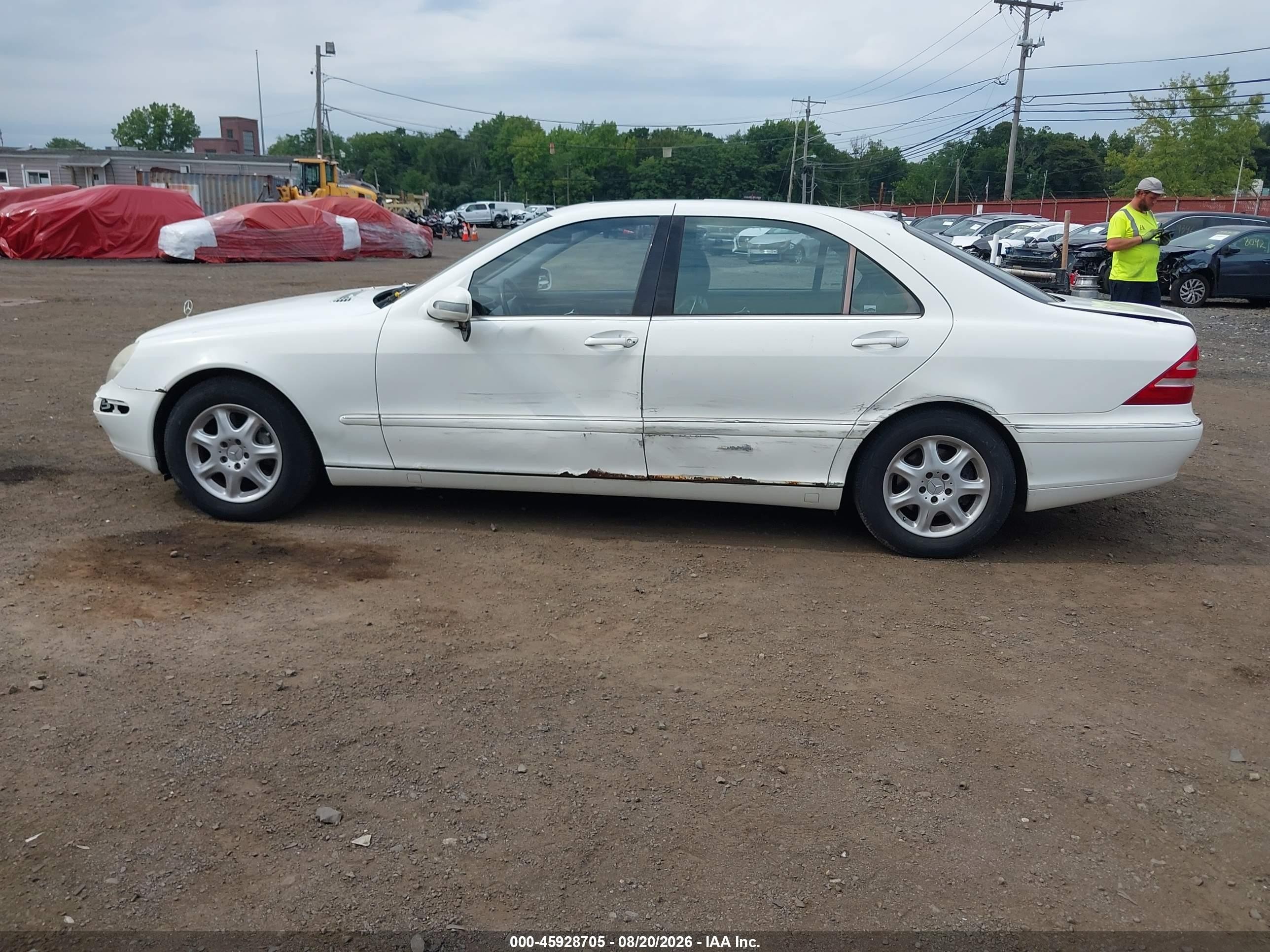 2002 Mercedes-benz S 500   Белый vin: WDBNG75J82A279494