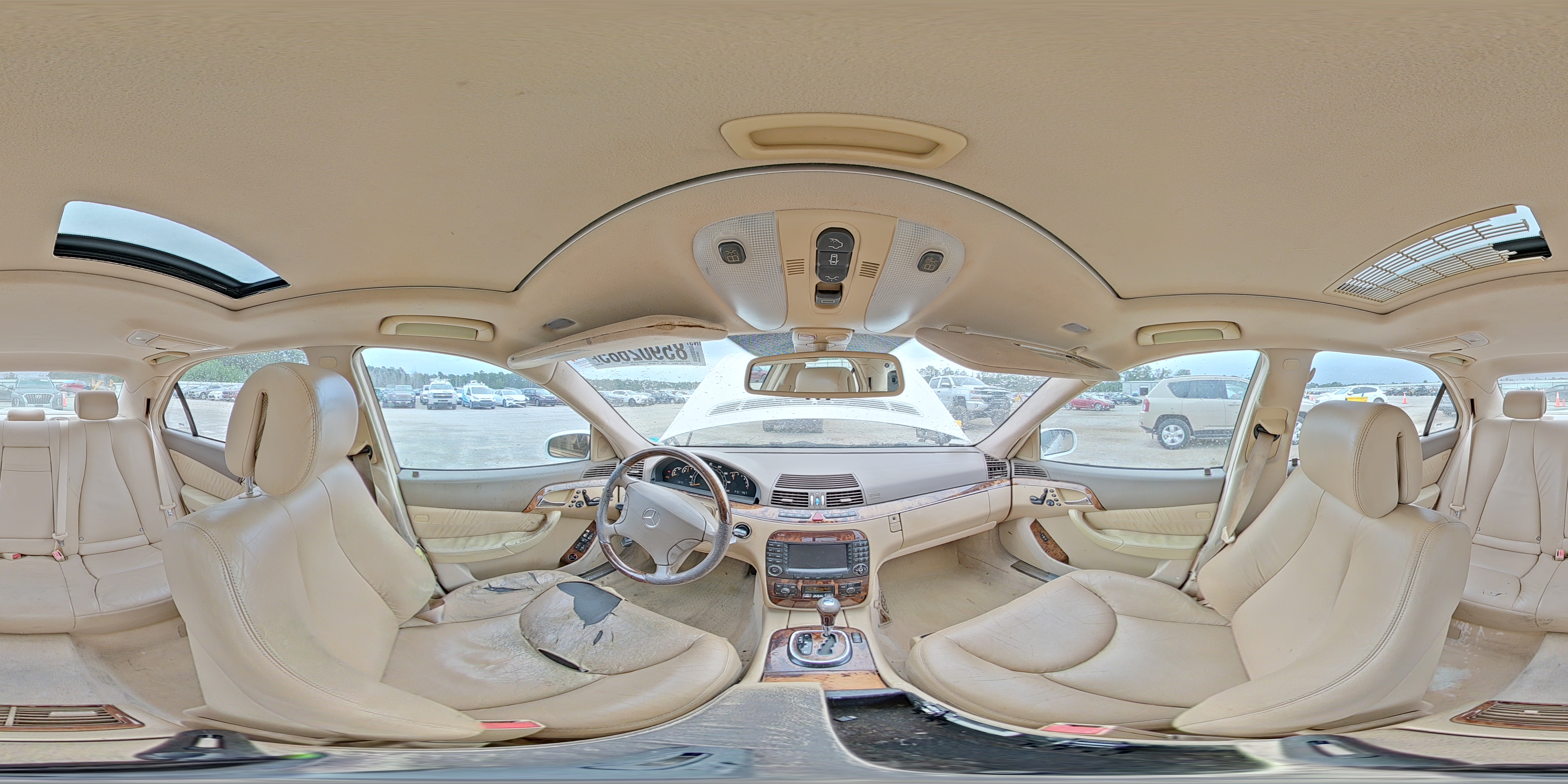 2004 Mercedes-benz S 500 White vin: WDBNG75J84A399170