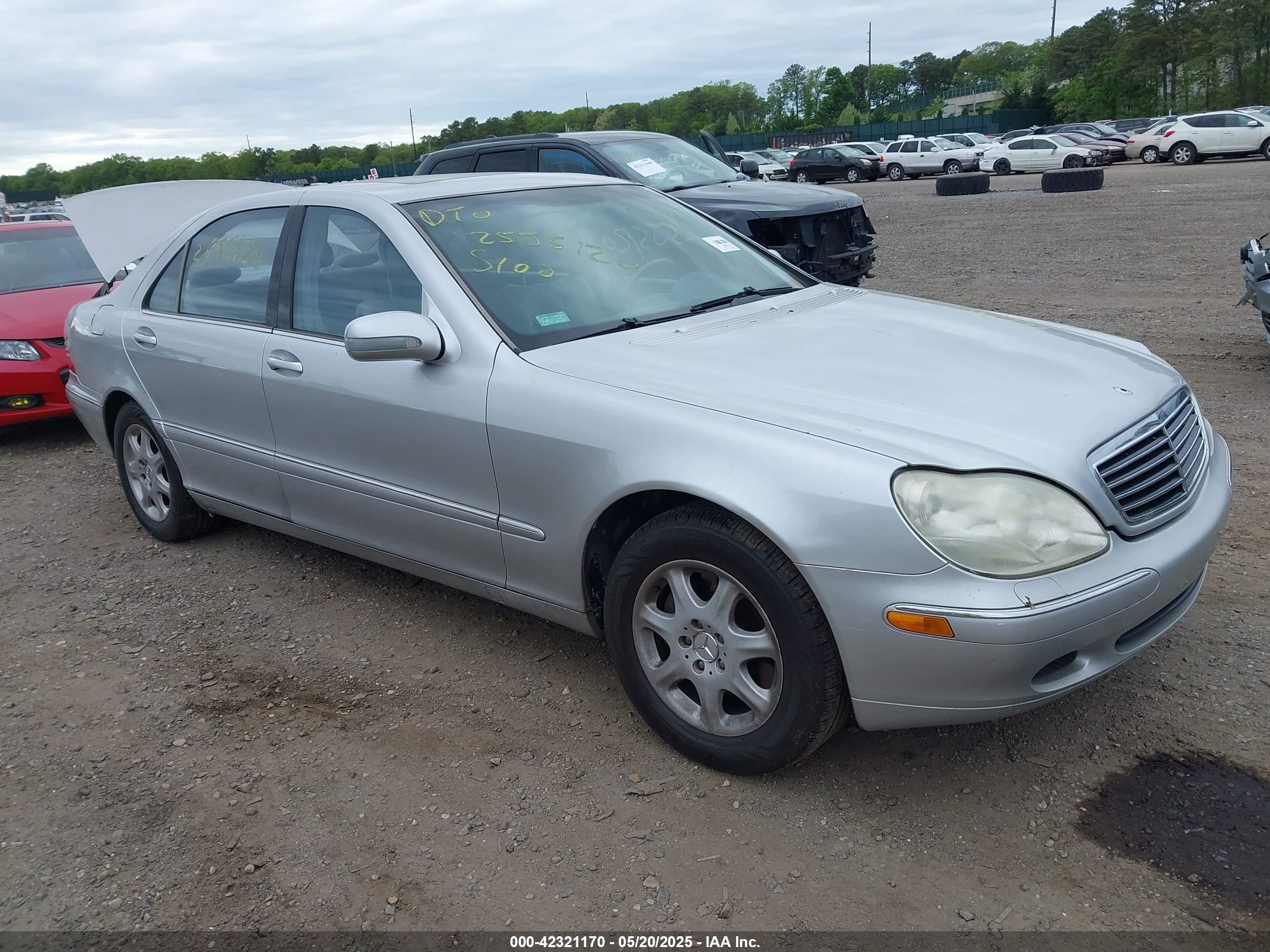 2001 Mercedes-benz S 500   Серебряный vin: WDBNG75J91A174025