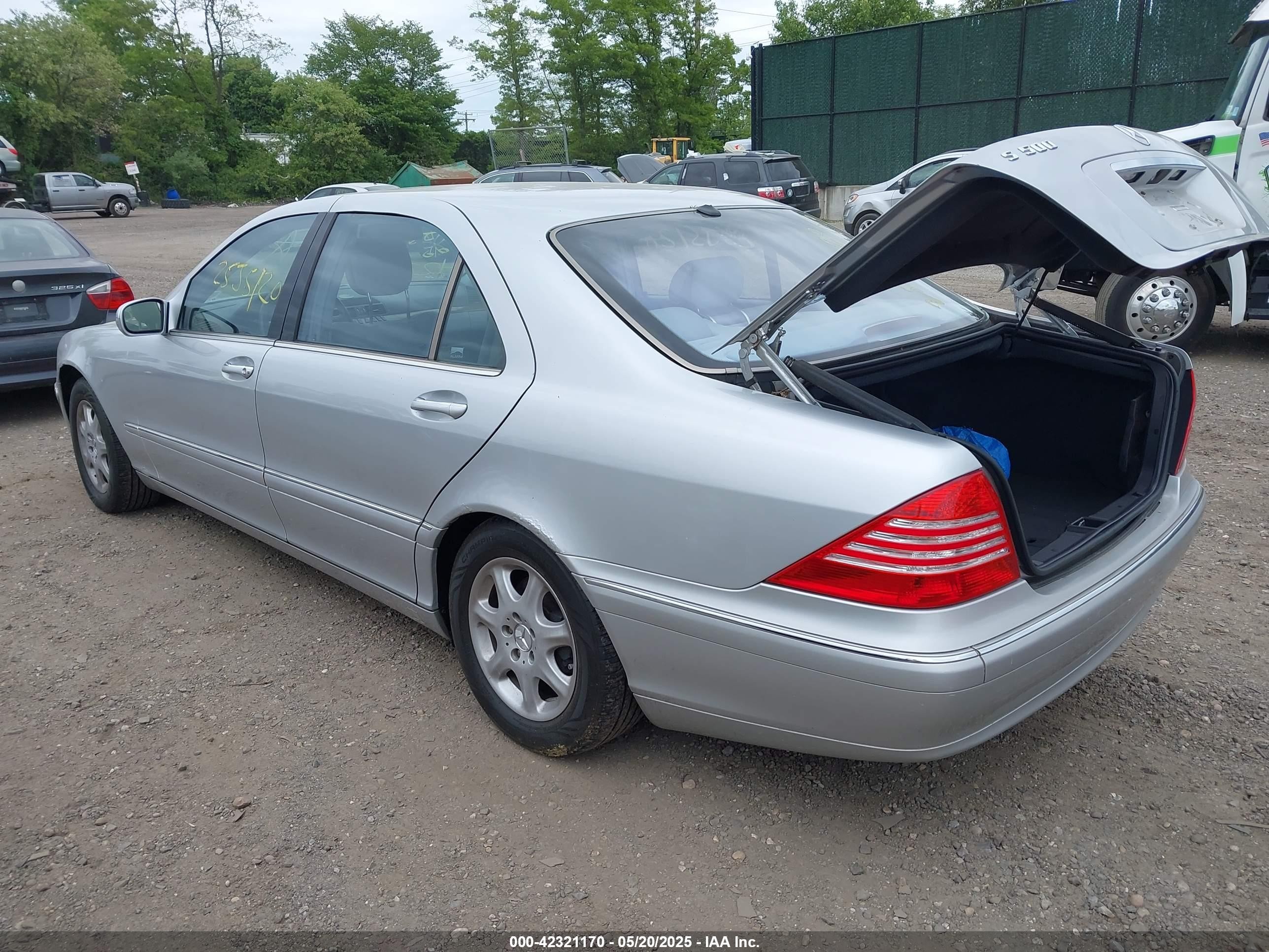 2001 Mercedes-benz S 500   Серебряный vin: WDBNG75J91A174025