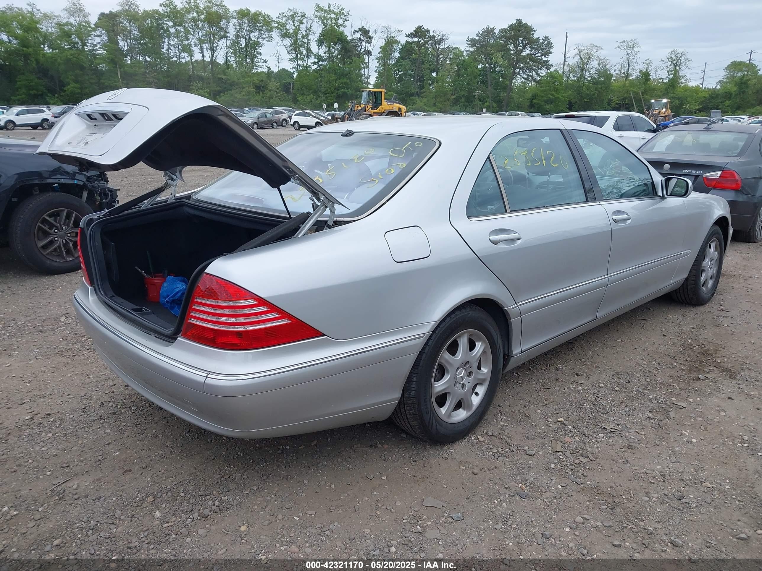 2001 Mercedes-benz S 500   Серебряный vin: WDBNG75J91A174025