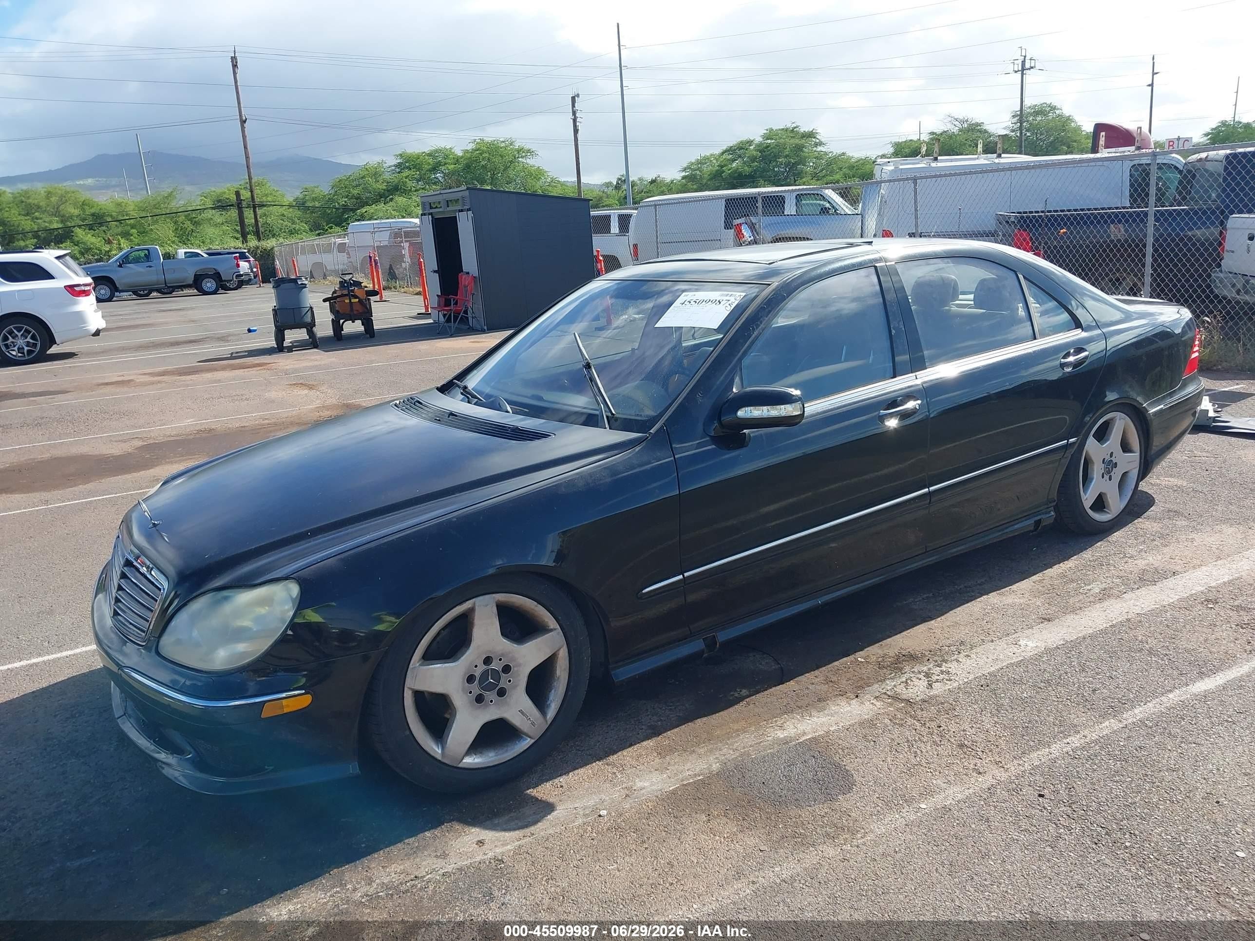 2004 Mercedes-benz S 500   Black vin: WDBNG75J94A426070