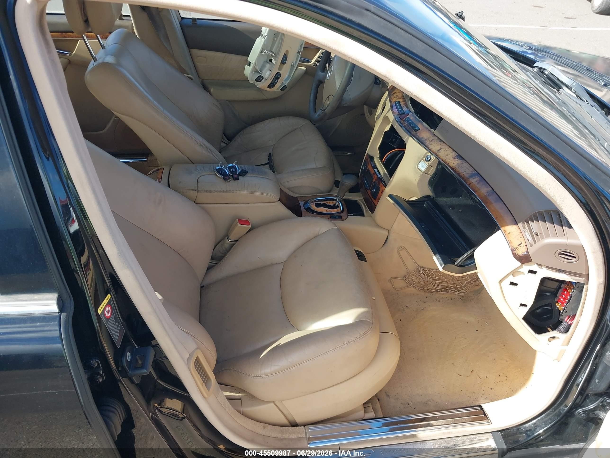 2004 Mercedes-benz S 500   Black vin: WDBNG75J94A426070