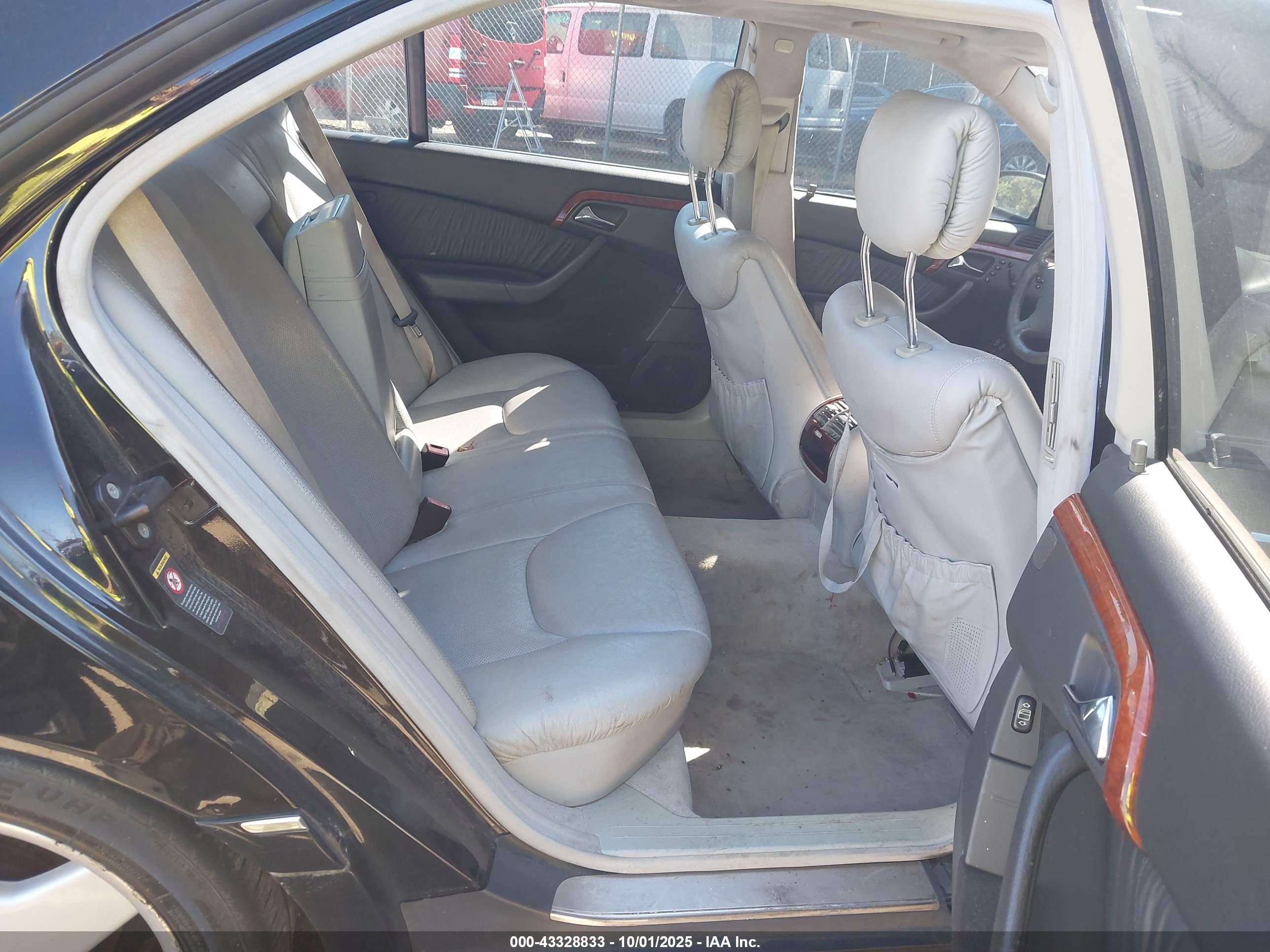 2000 Mercedes-benz S 500   Black vin: WDBNG75J9YA081063