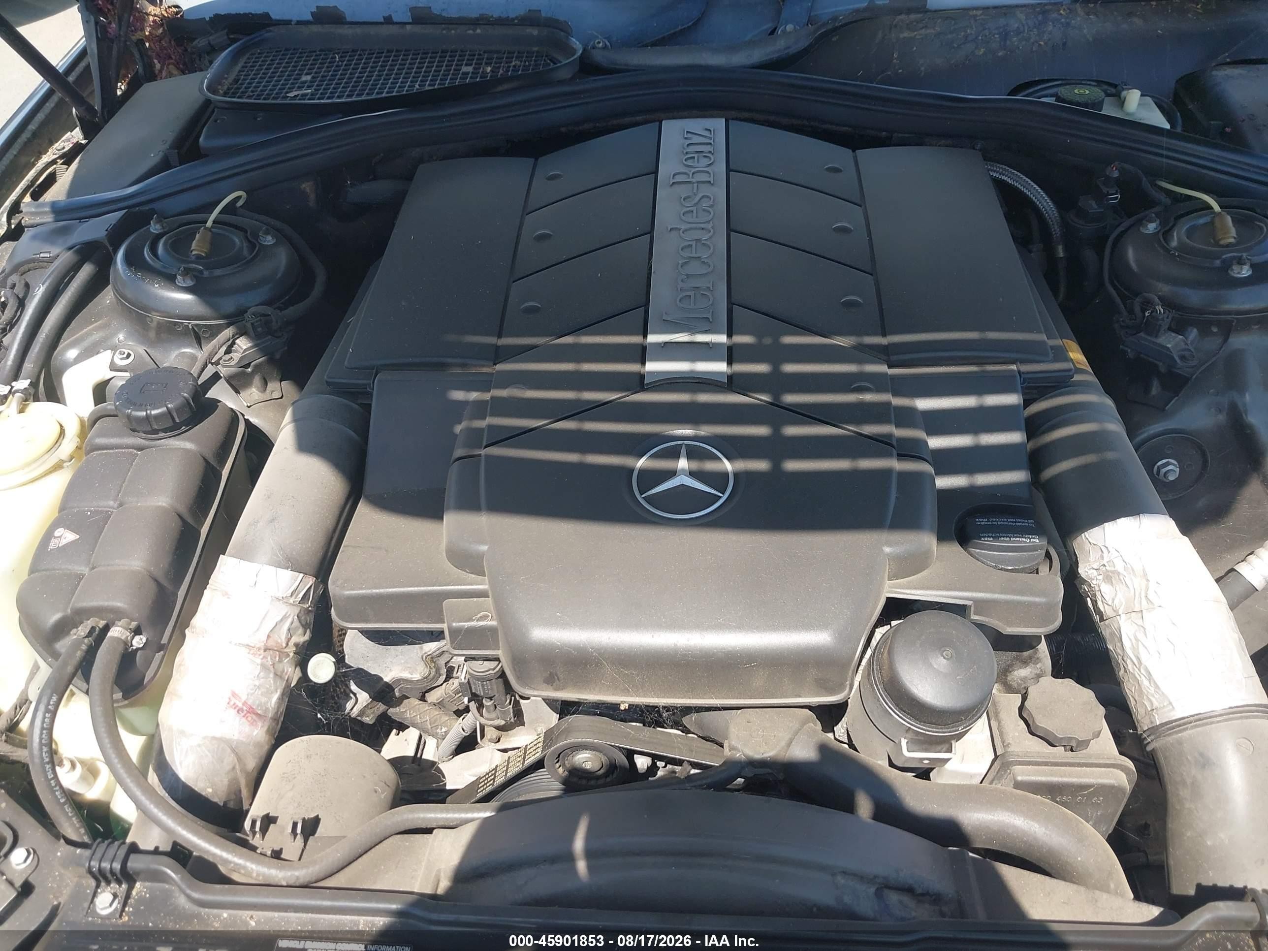 2001 Mercedes-benz S 500   Black vin: WDBNG75JX1A213527