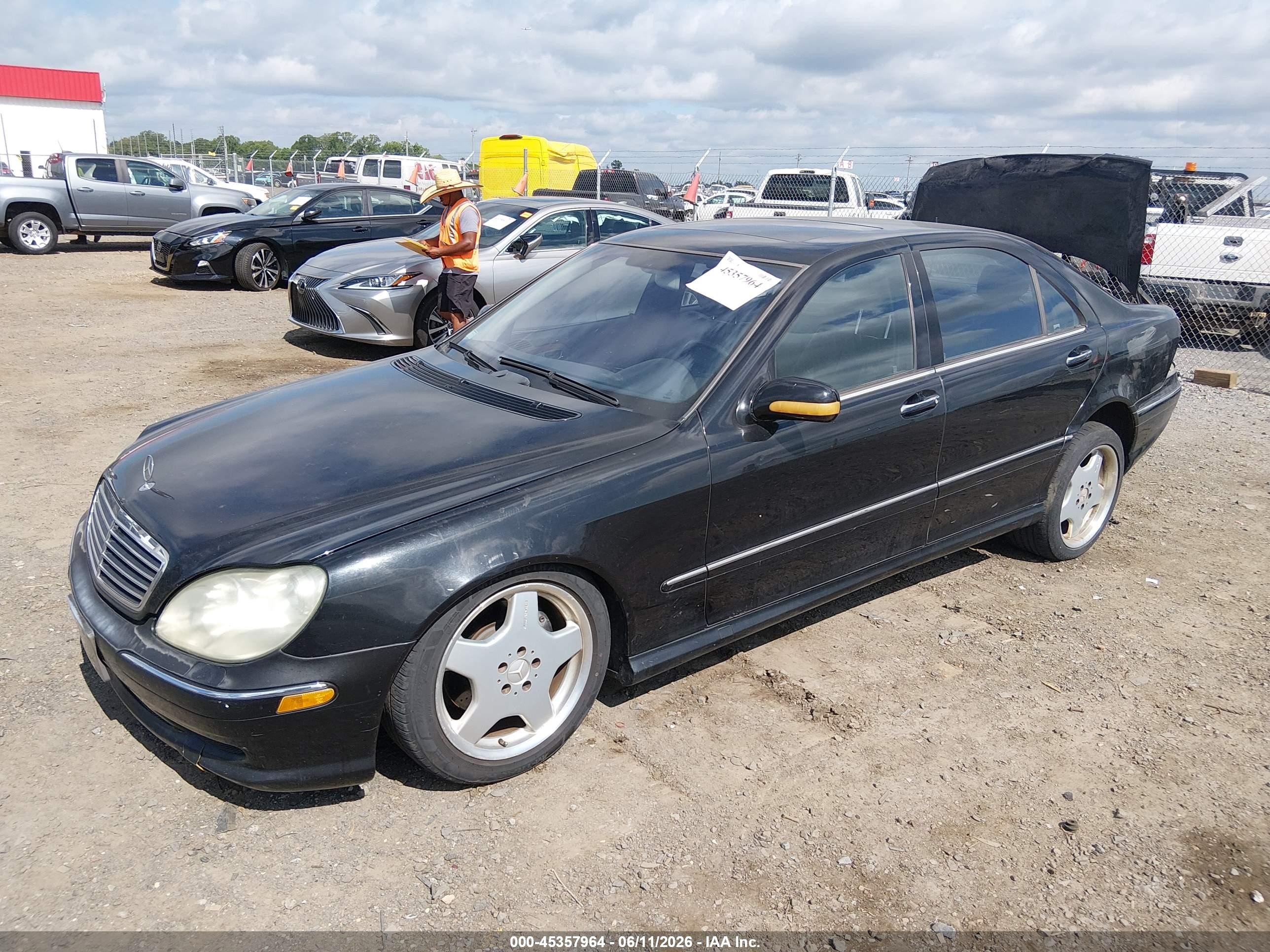 2001 Mercedes-benz S 500   Черный vin: WDBNG75JX1A218565