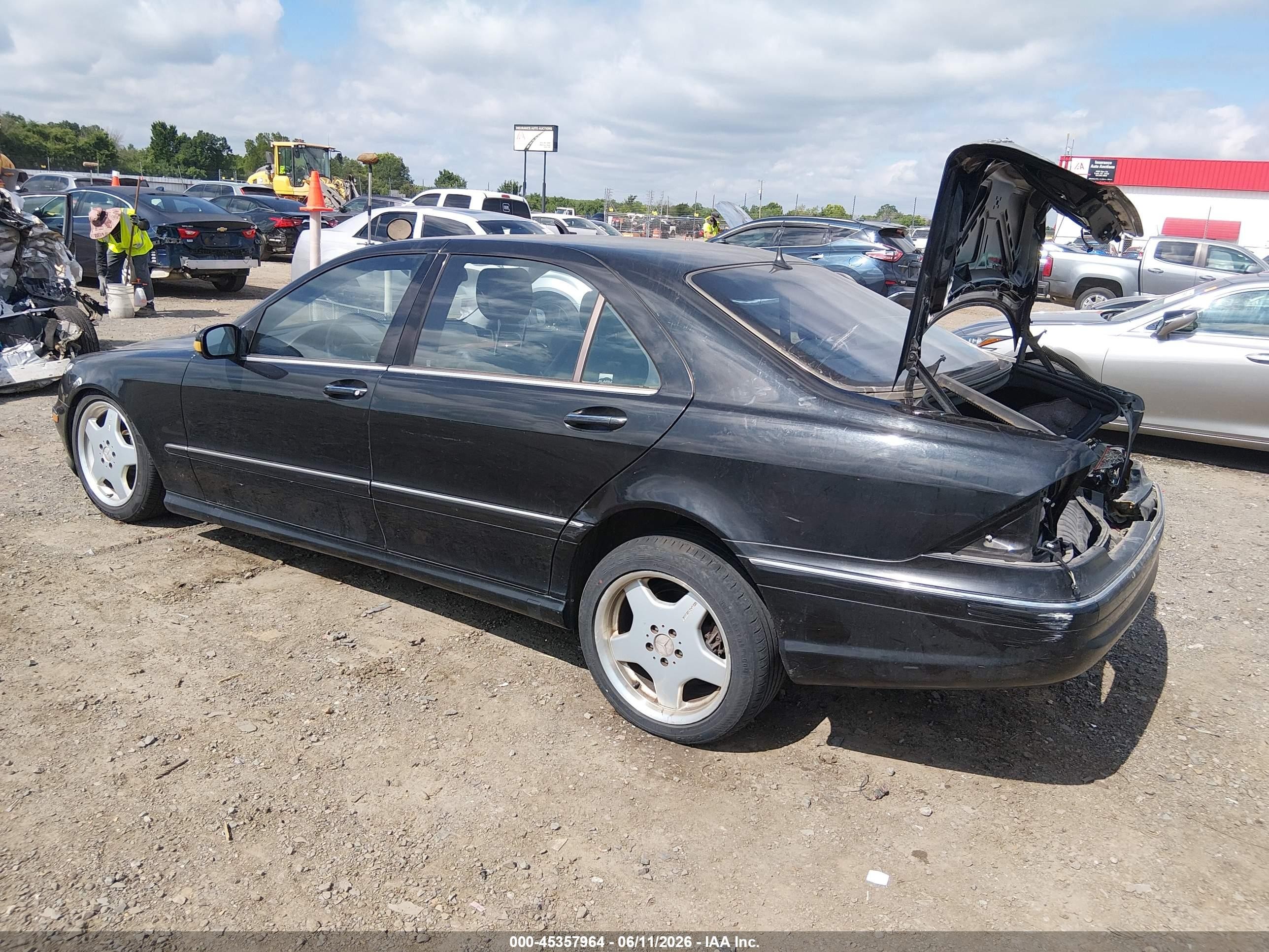 2001 Mercedes-benz S 500   Черный vin: WDBNG75JX1A218565