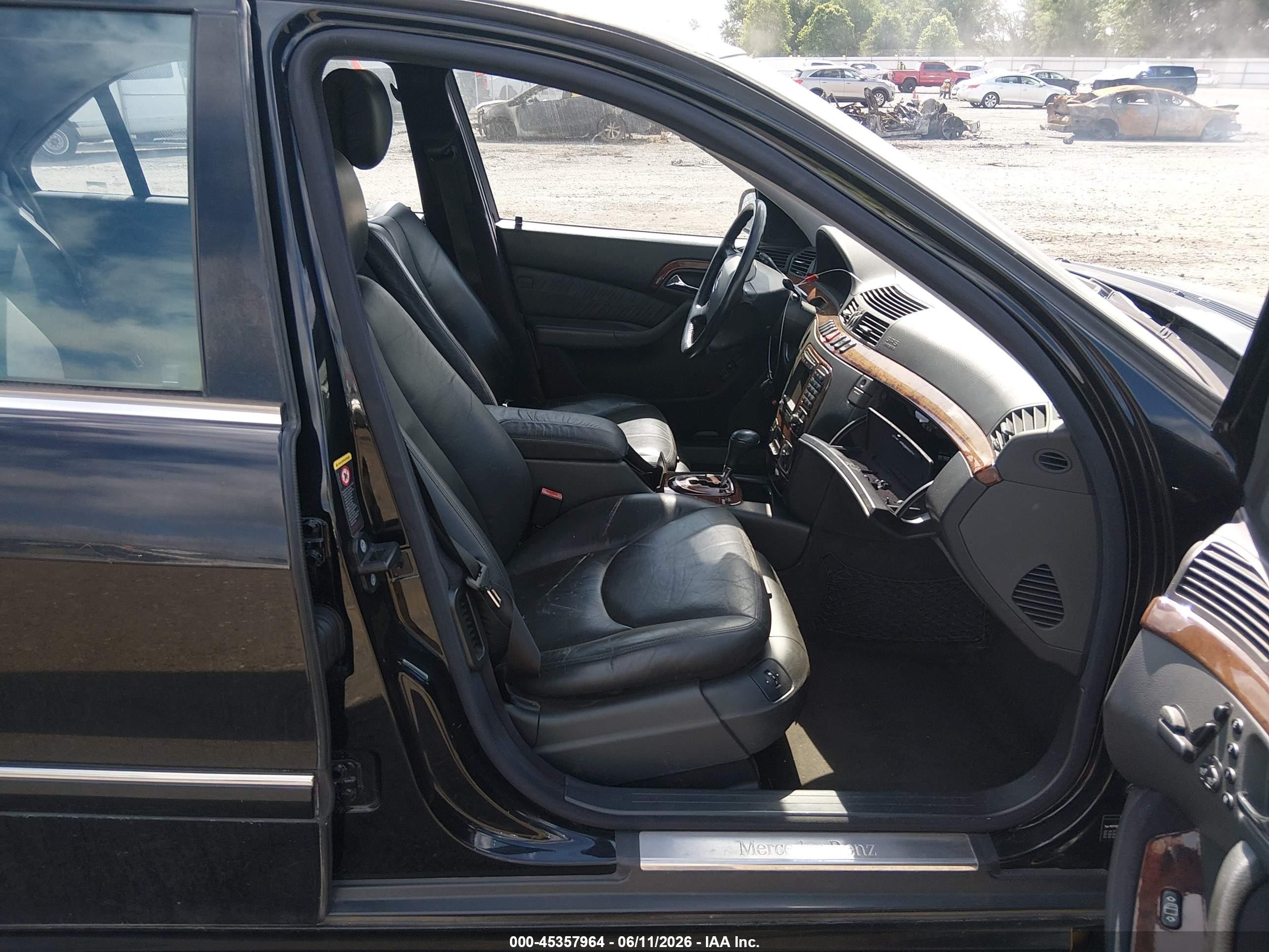 2001 Mercedes-benz S 500   Черный vin: WDBNG75JX1A218565
