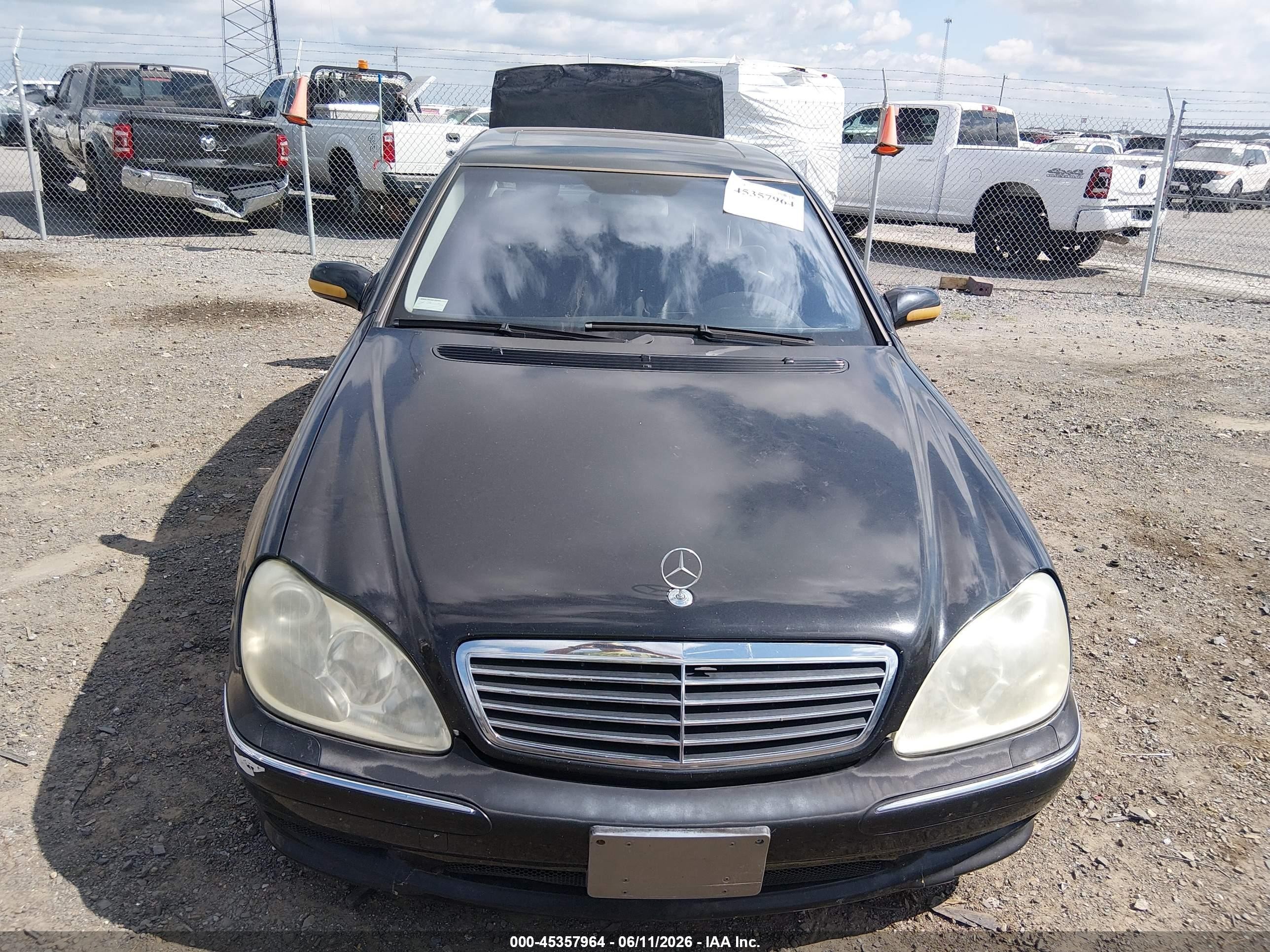 2001 Mercedes-benz S 500   Черный vin: WDBNG75JX1A218565