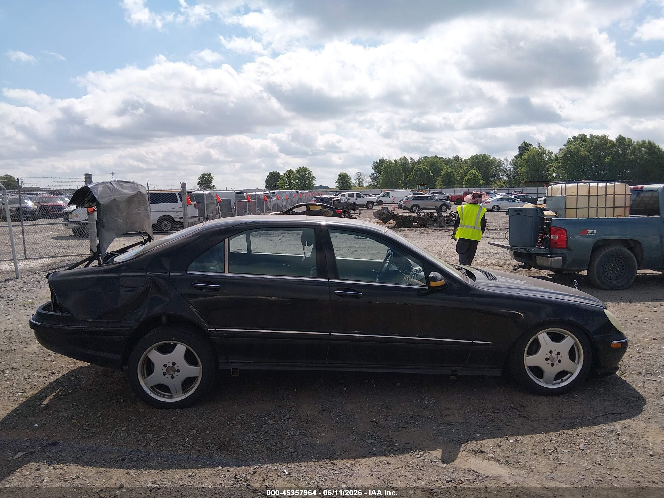 2001 Mercedes-benz S 500   Черный vin: WDBNG75JX1A218565