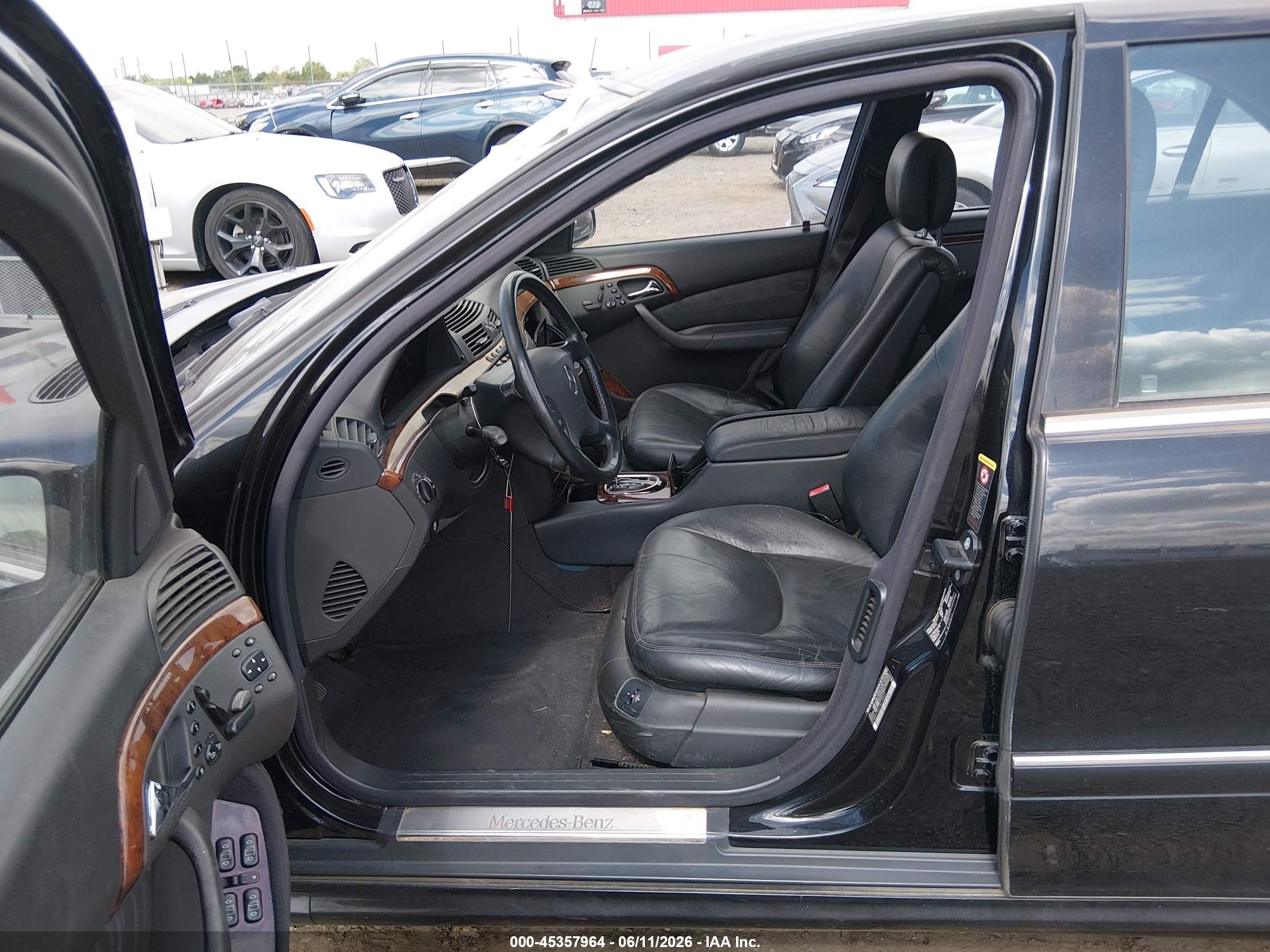 2001 Mercedes-benz S 500   Черный vin: WDBNG75JX1A218565