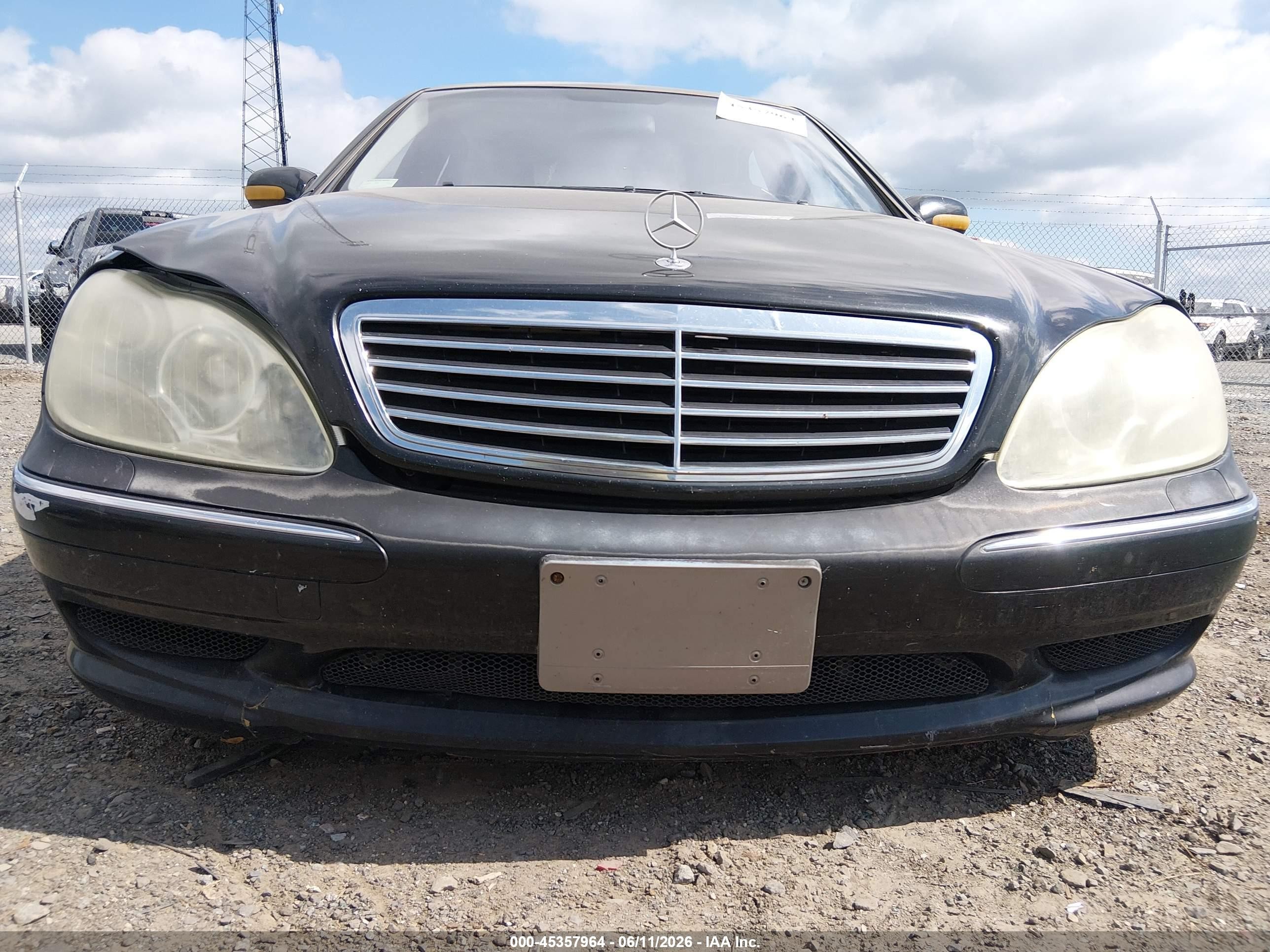 2001 Mercedes-benz S 500   Черный vin: WDBNG75JX1A218565