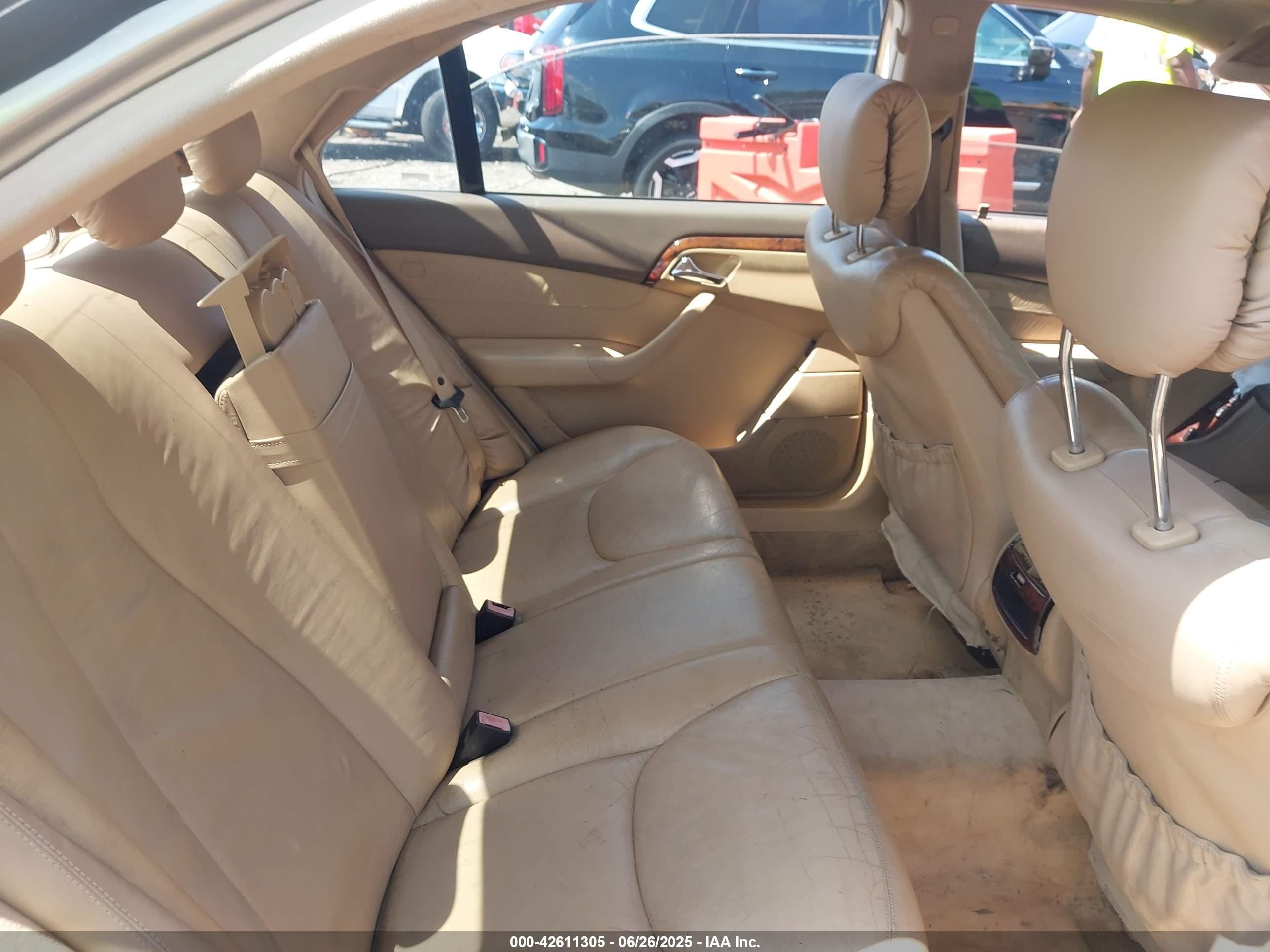 2001 Mercedes-benz S 500   Золотой vin: WDBNG75JX1A219683