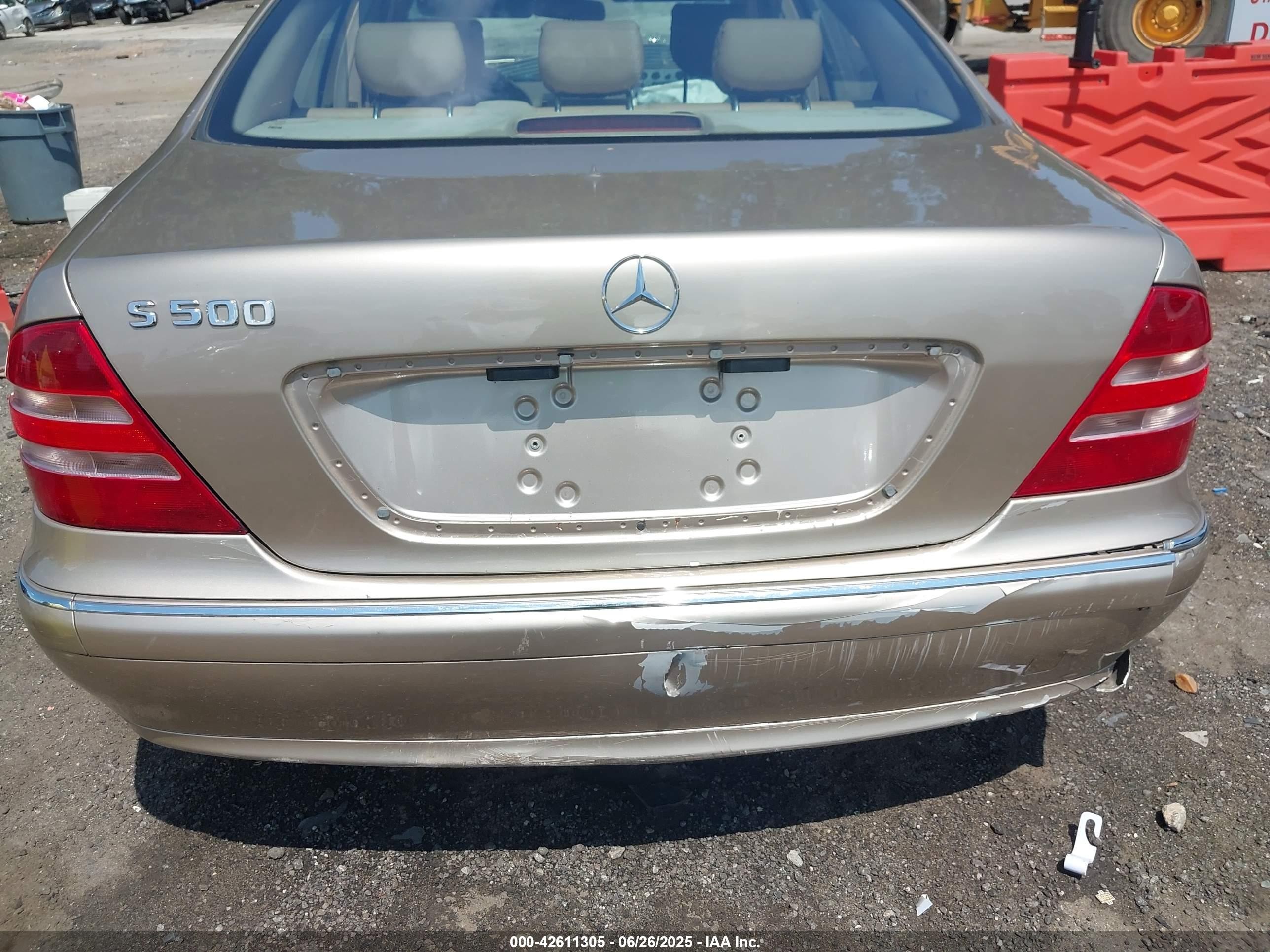 2001 Mercedes-benz S 500   Золотой vin: WDBNG75JX1A219683
