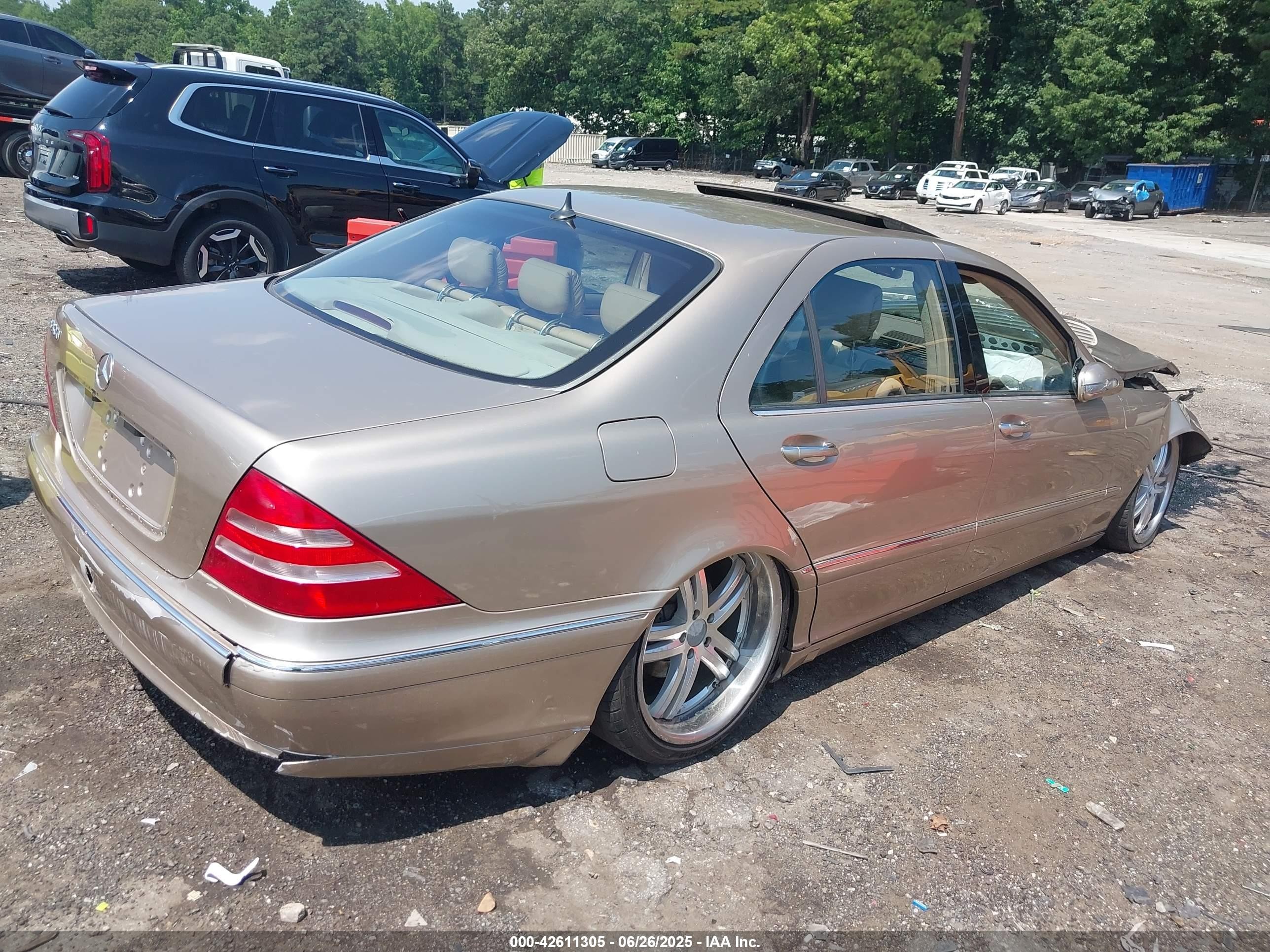 2001 Mercedes-benz S 500   Золотой vin: WDBNG75JX1A219683