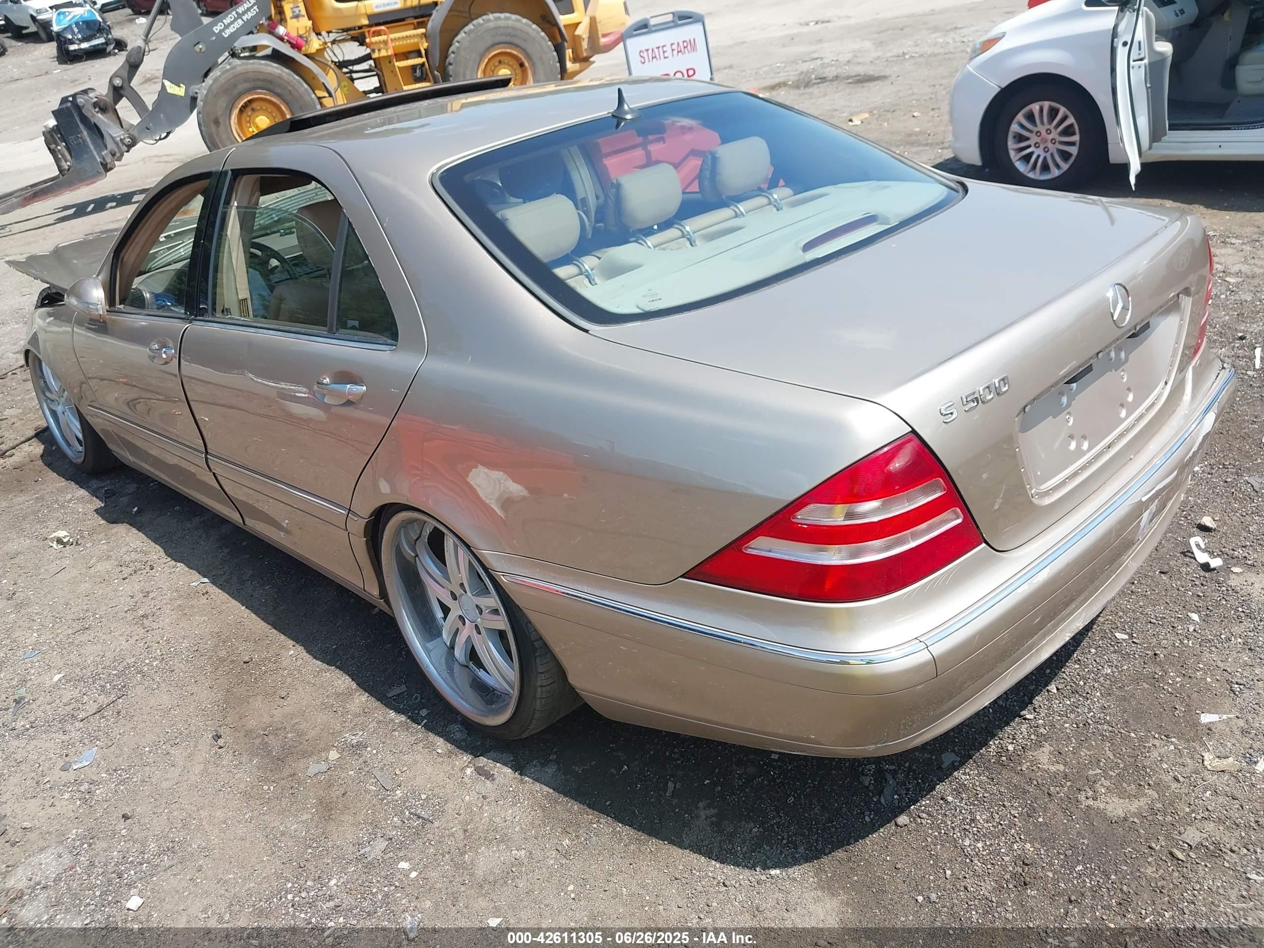 2001 Mercedes-benz S 500   Золотой vin: WDBNG75JX1A219683
