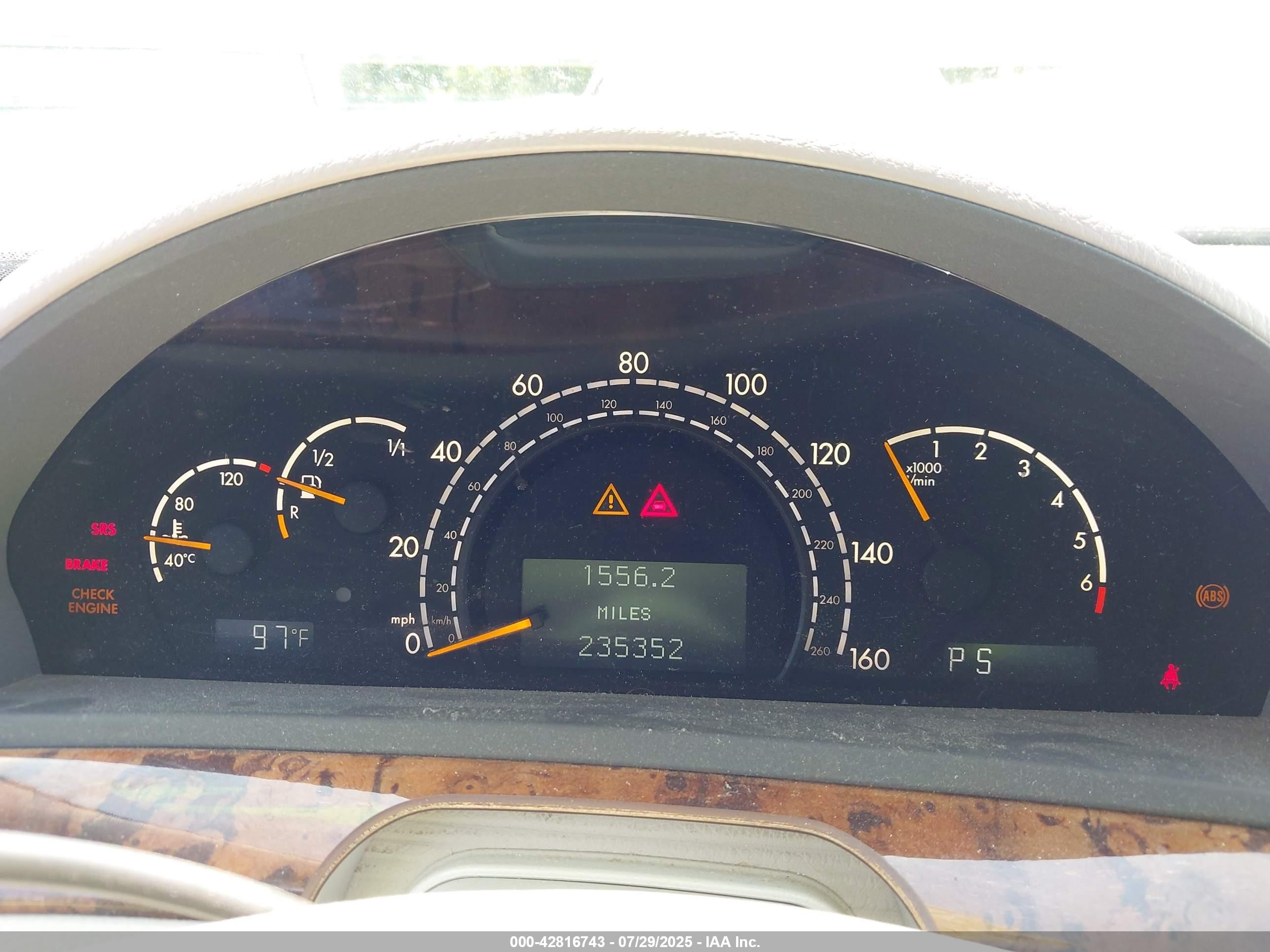 2002 Mercedes-benz S 500   Silver vin: WDBNG75JX2A235089