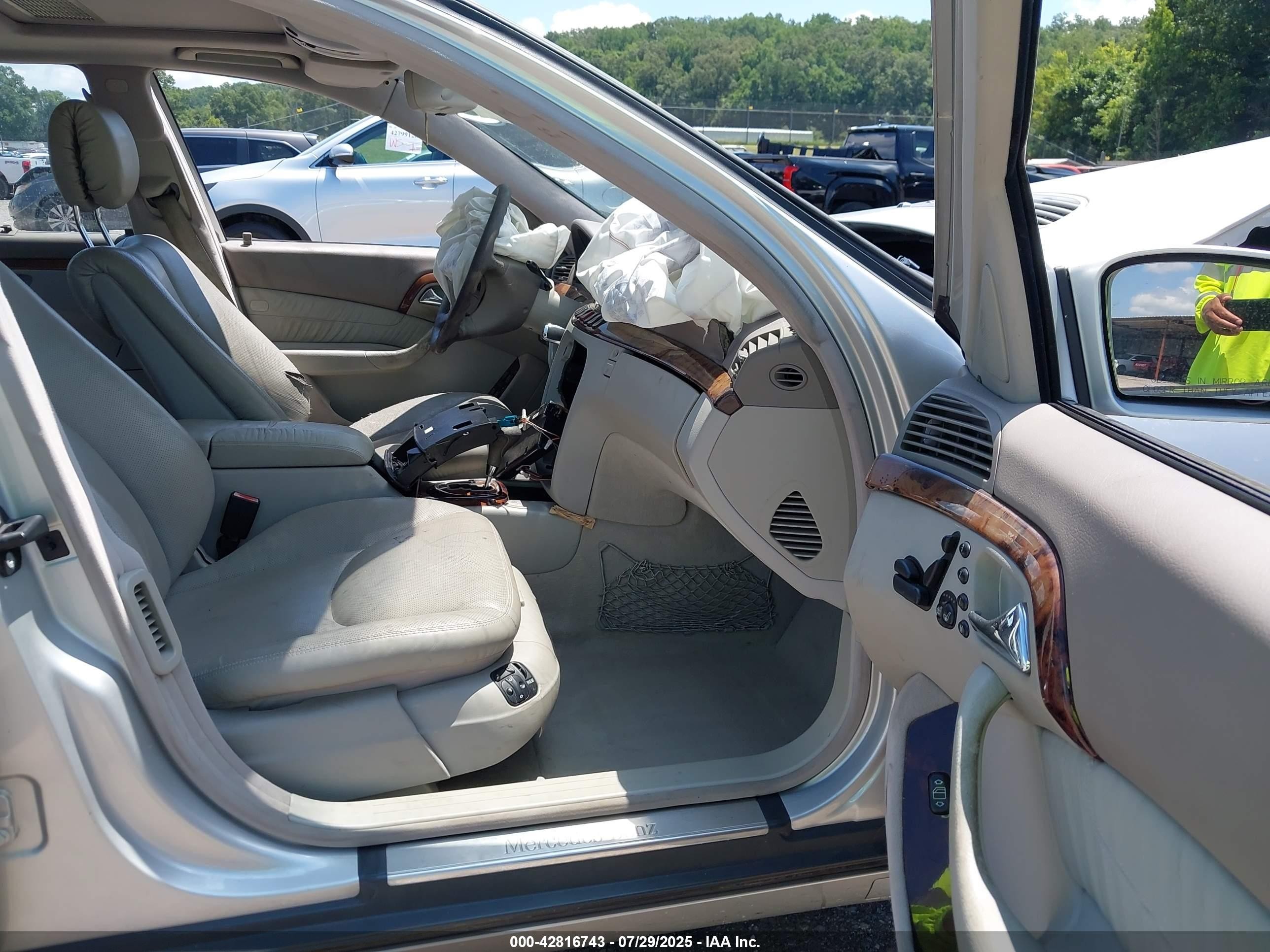 2002 Mercedes-benz S 500   Silver vin: WDBNG75JX2A235089