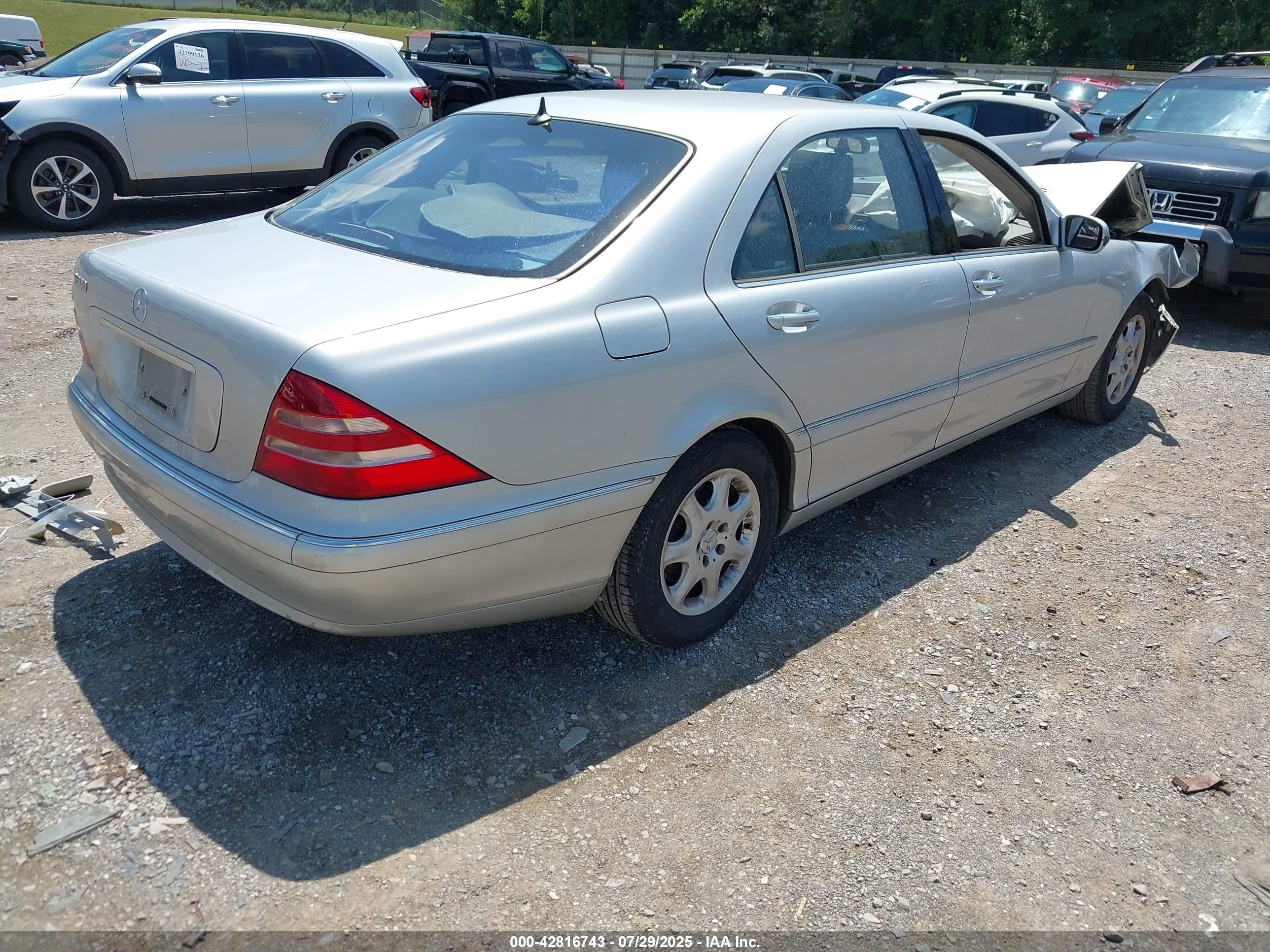 2002 Mercedes-benz S 500   Silver vin: WDBNG75JX2A235089
