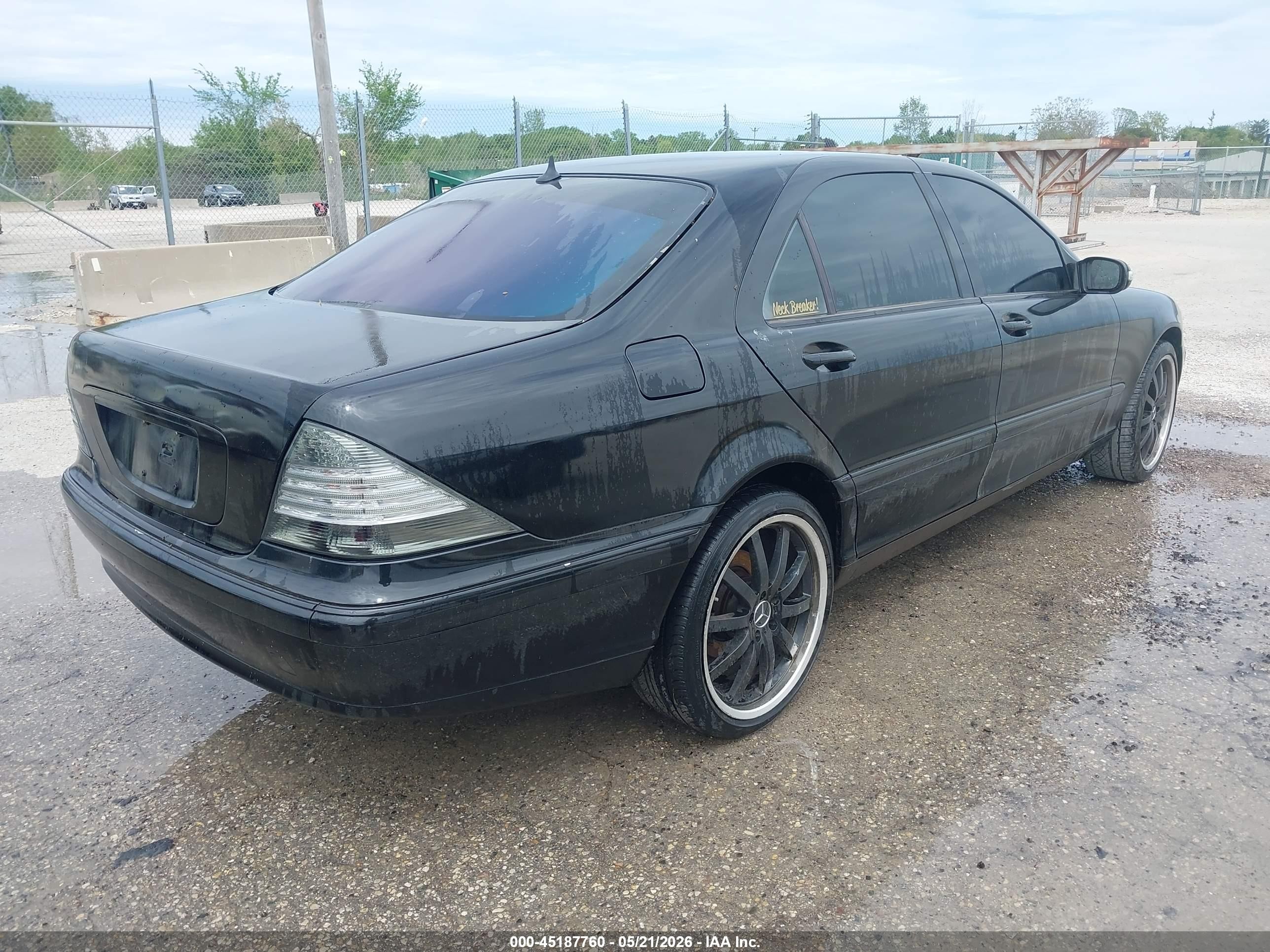 2003 Mercedes-benz S 500   Black vin: WDBNG75JX3A375225