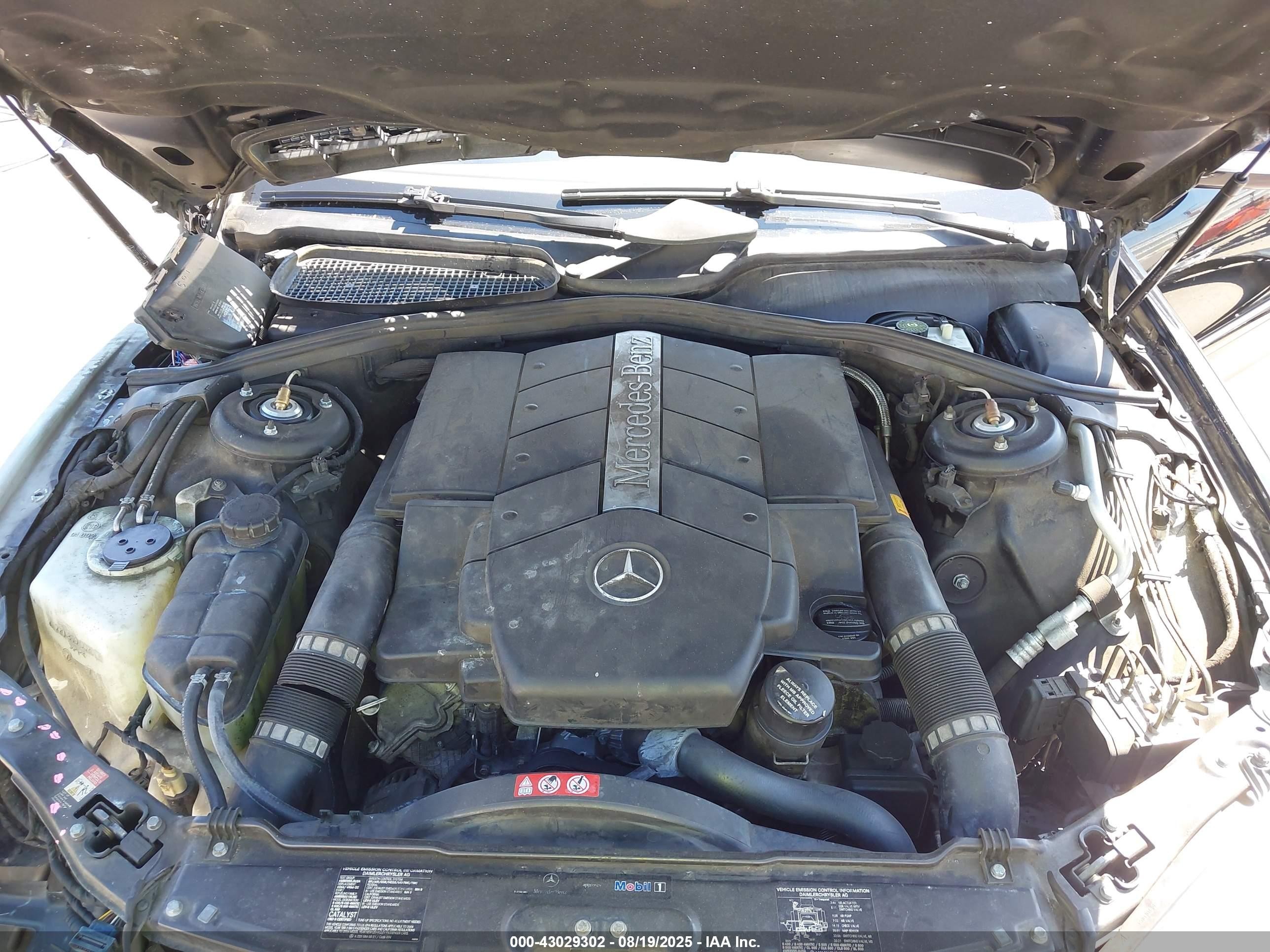 2006 Mercedes-benz S 500   Черный vin: WDBNG75JX6A463891
