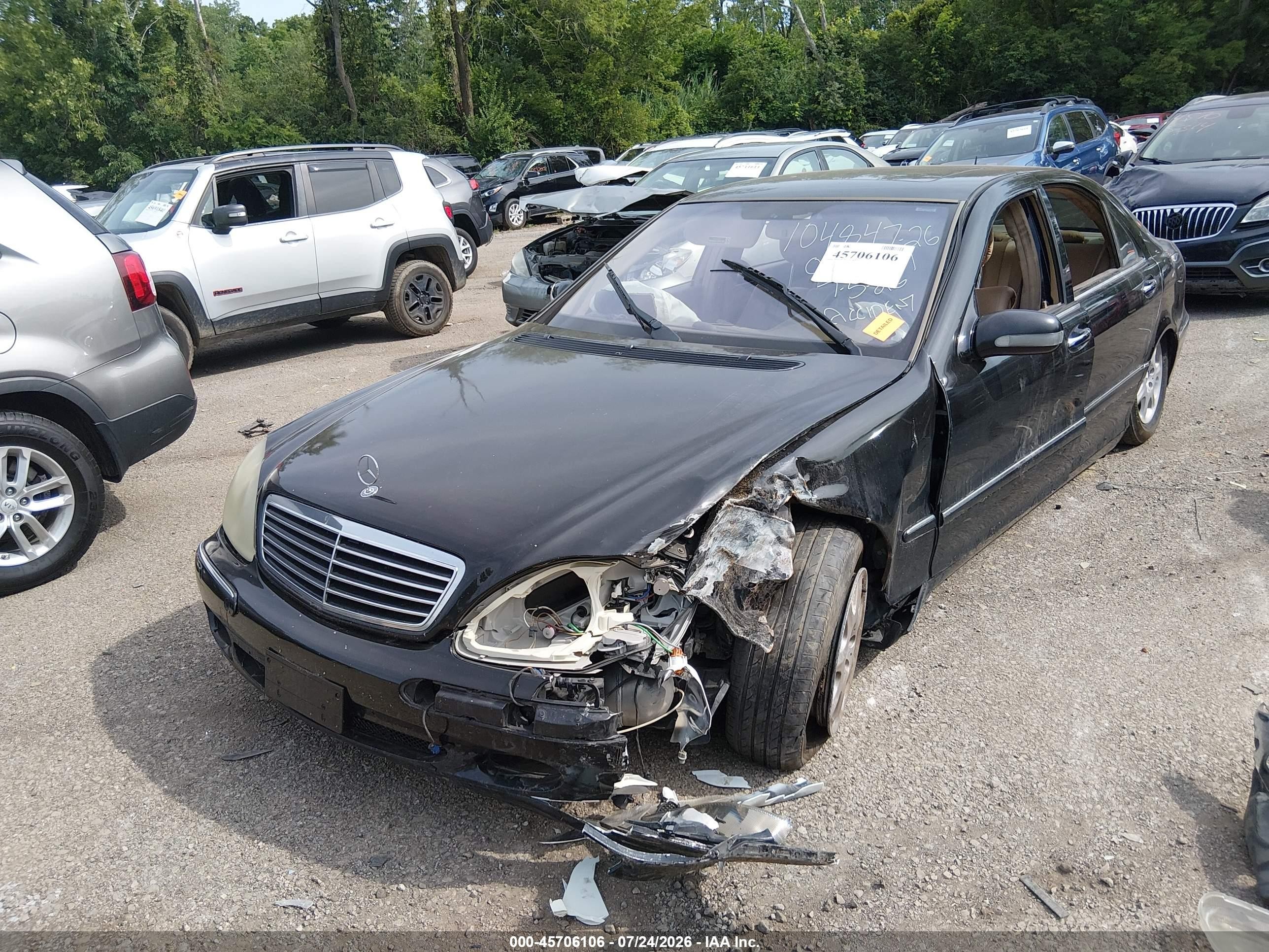 2000 Mercedes-benz S 500 Black vin: WDBNG75JXYA097059