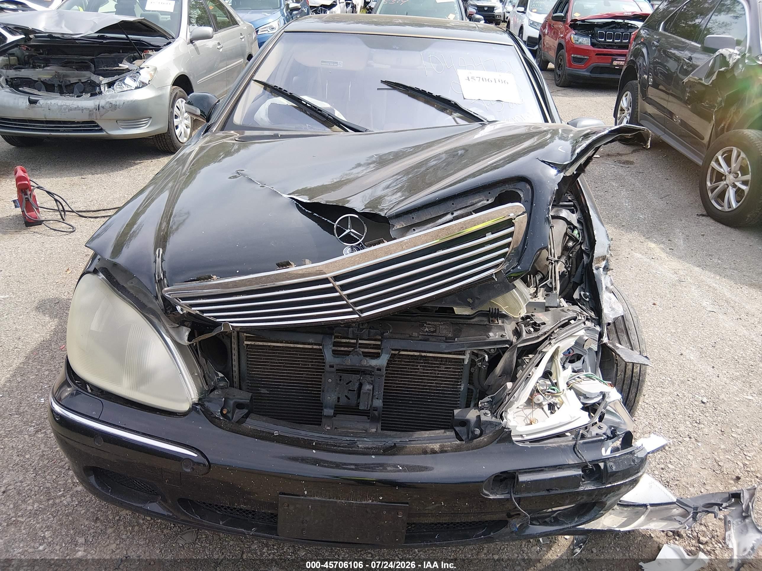 2000 Mercedes-benz S 500 Black vin: WDBNG75JXYA097059