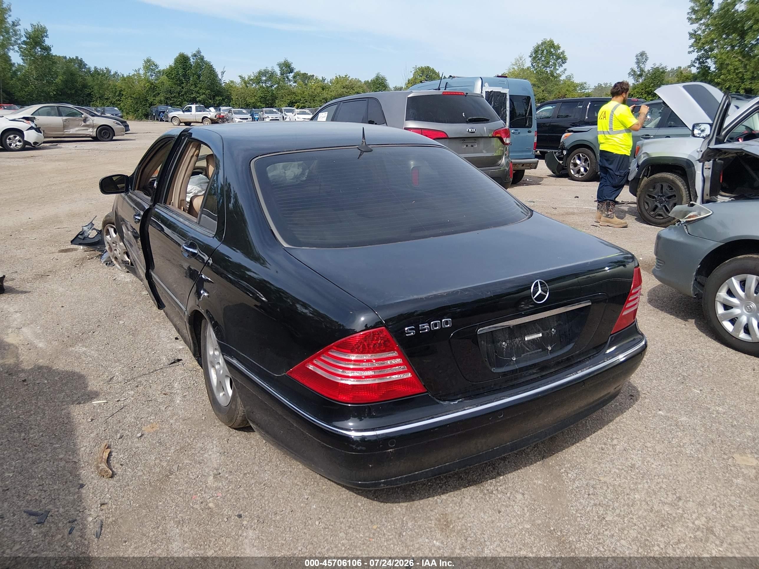 2000 Mercedes-benz S 500 Black vin: WDBNG75JXYA097059