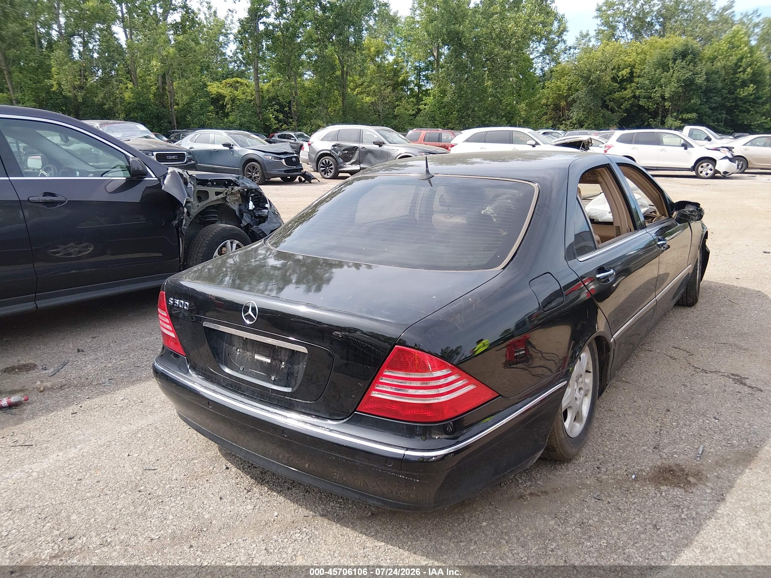2000 Mercedes-benz S 500 Black vin: WDBNG75JXYA097059