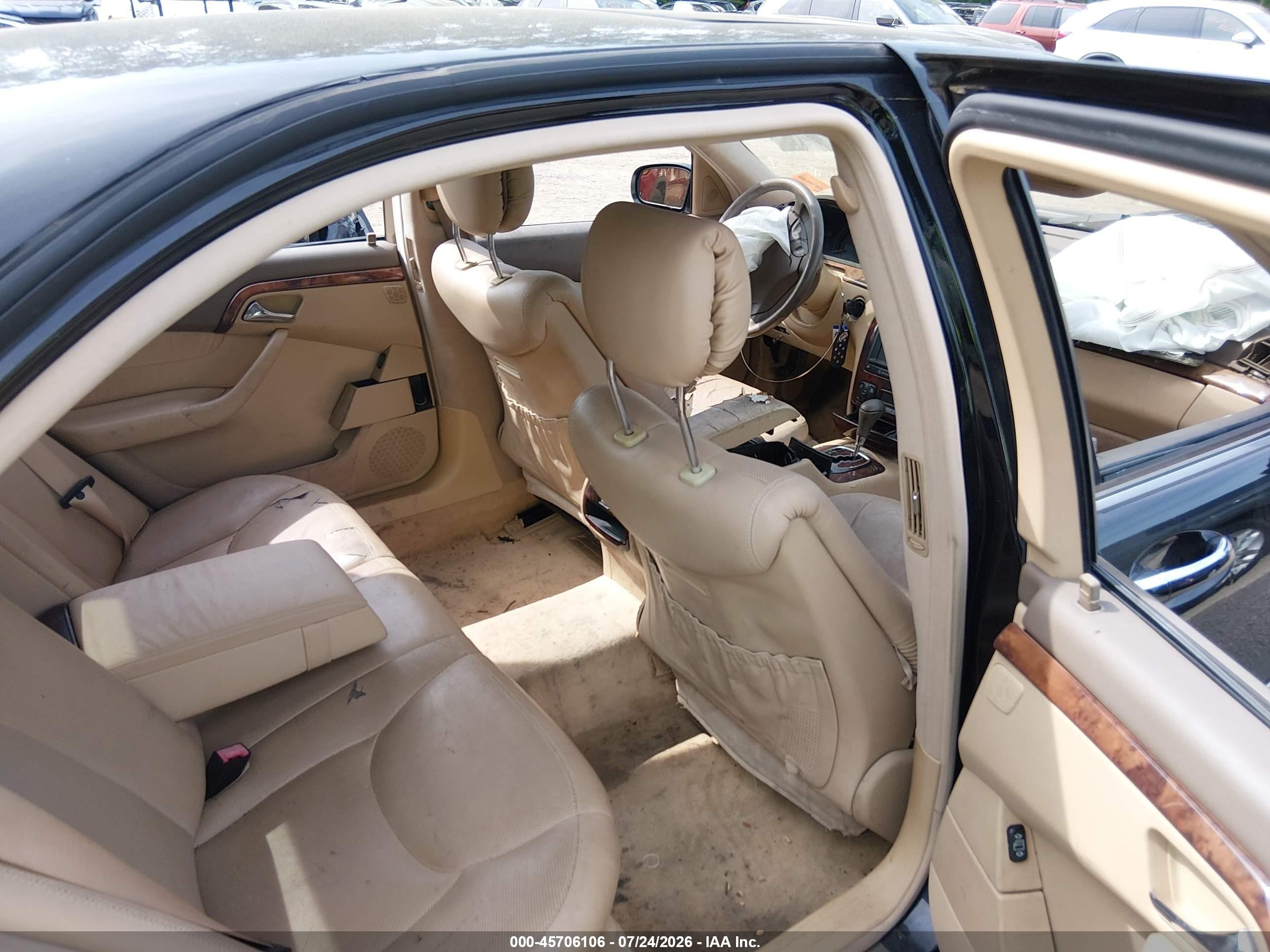 2000 Mercedes-benz S 500 Black vin: WDBNG75JXYA097059