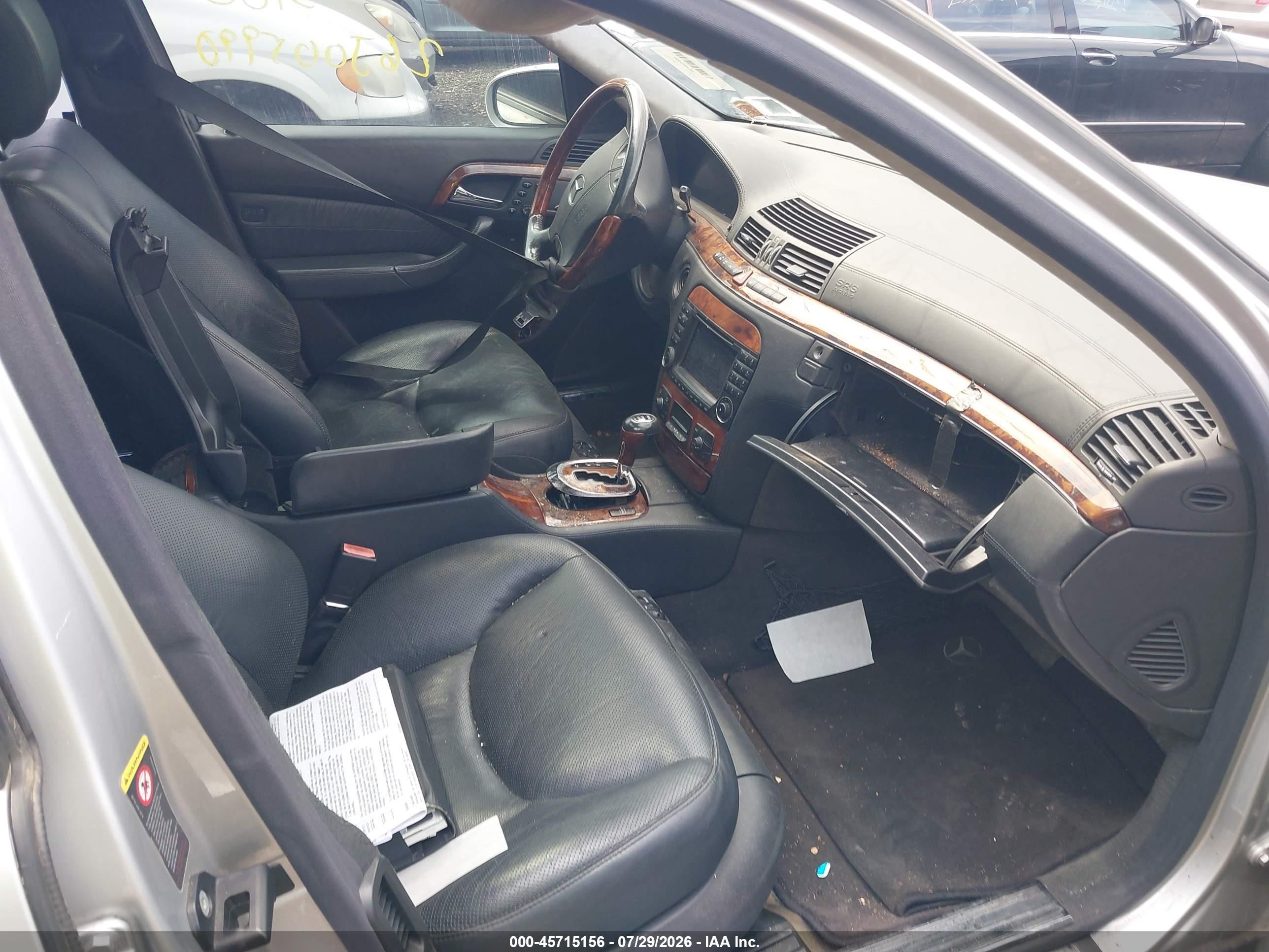 2003 Mercedes-benz S 600   Серебряный vin: WDBNG76J13A334593