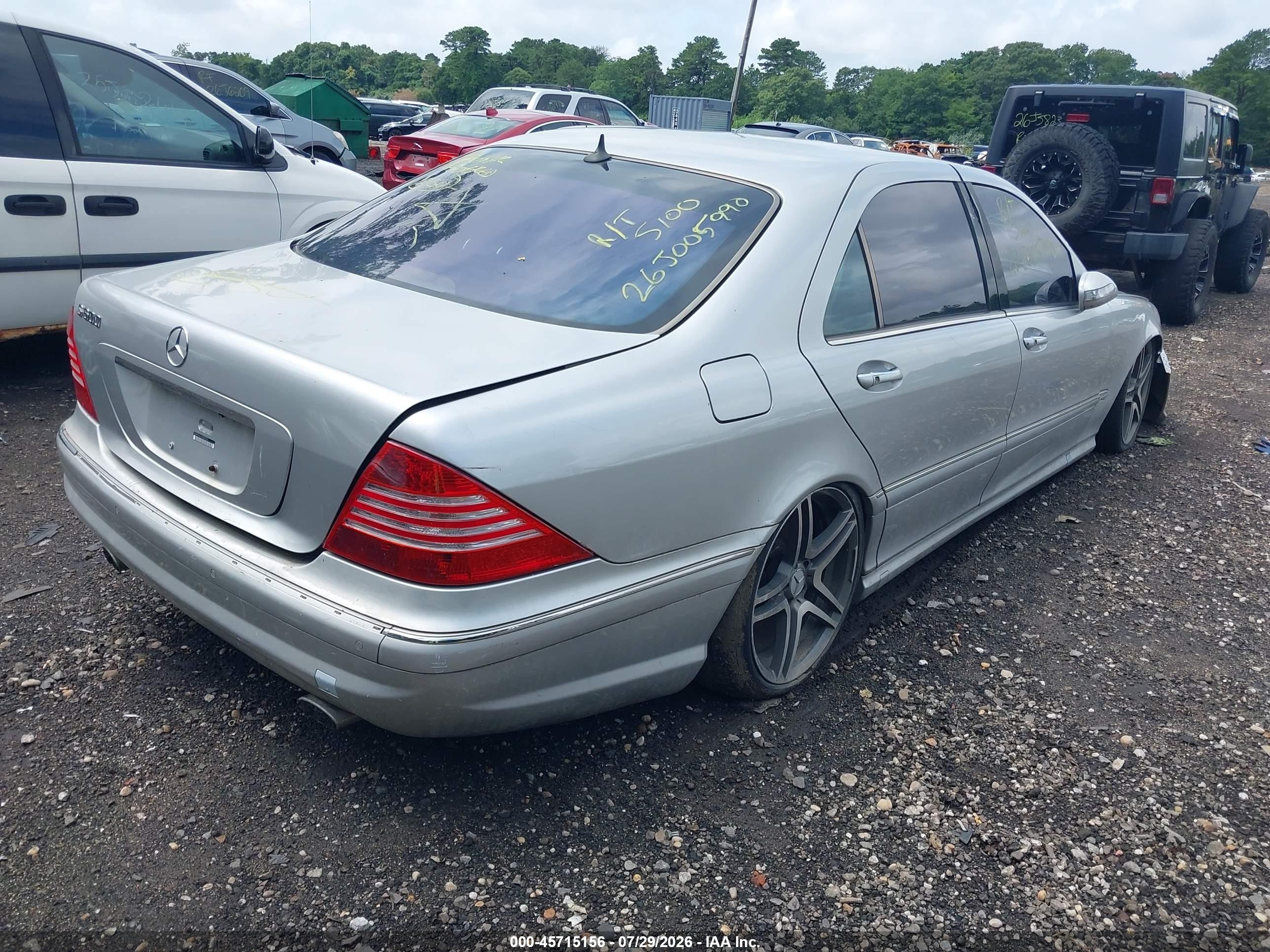 2003 Mercedes-benz S 600   Серебряный vin: WDBNG76J13A334593