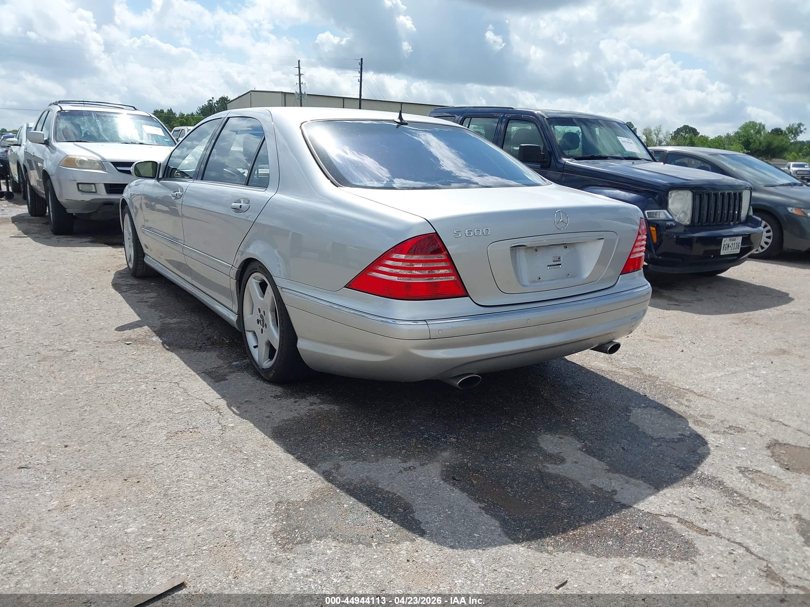 2003 Mercedes-benz S 600   Silver vin: WDBNG76J53A343328
