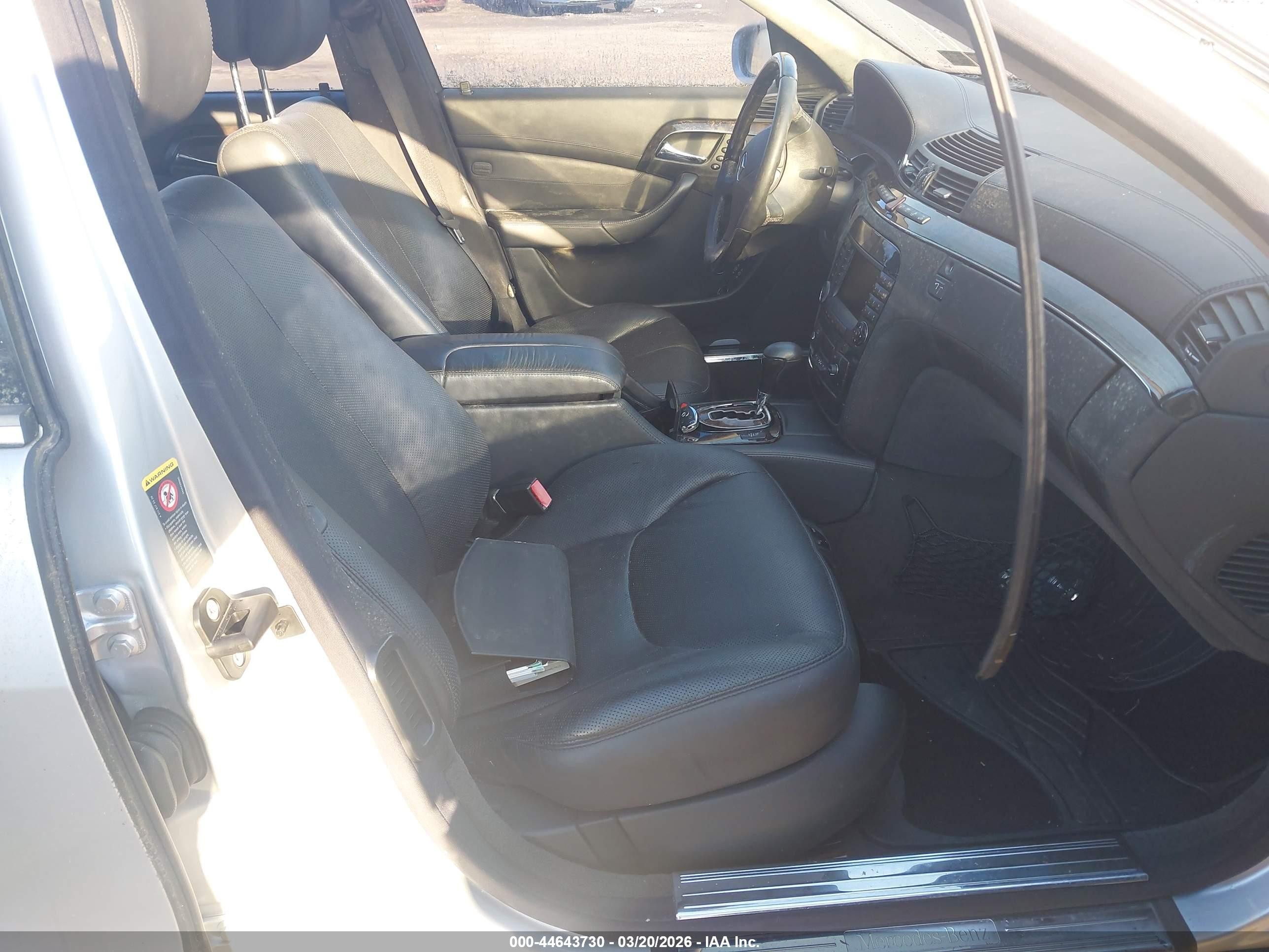 2005 Mercedes-benz S 600   Silver vin: WDBNG76J75A432983