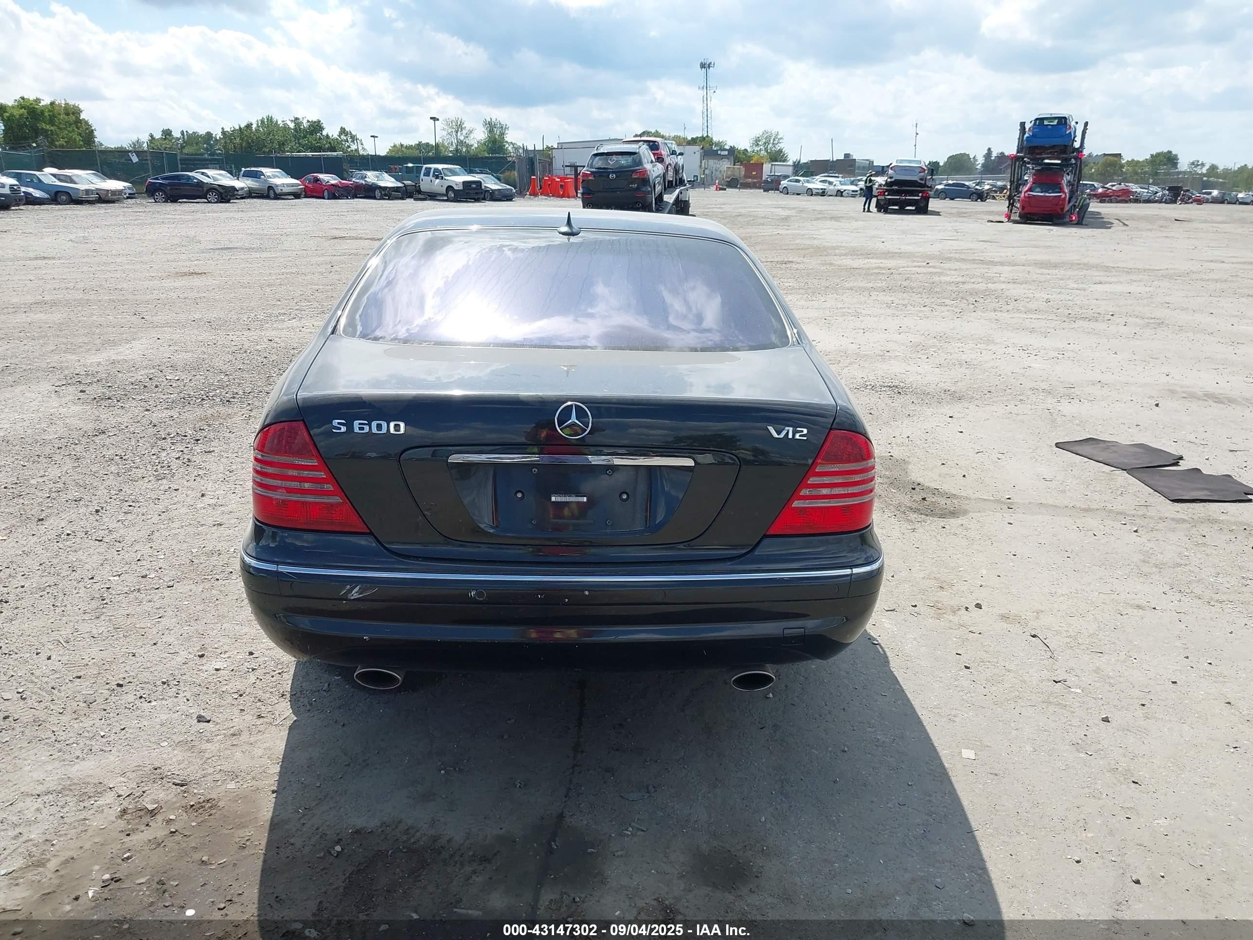 2001 Mercedes-benz S 600   Black vin: WDBNG78J51A211356