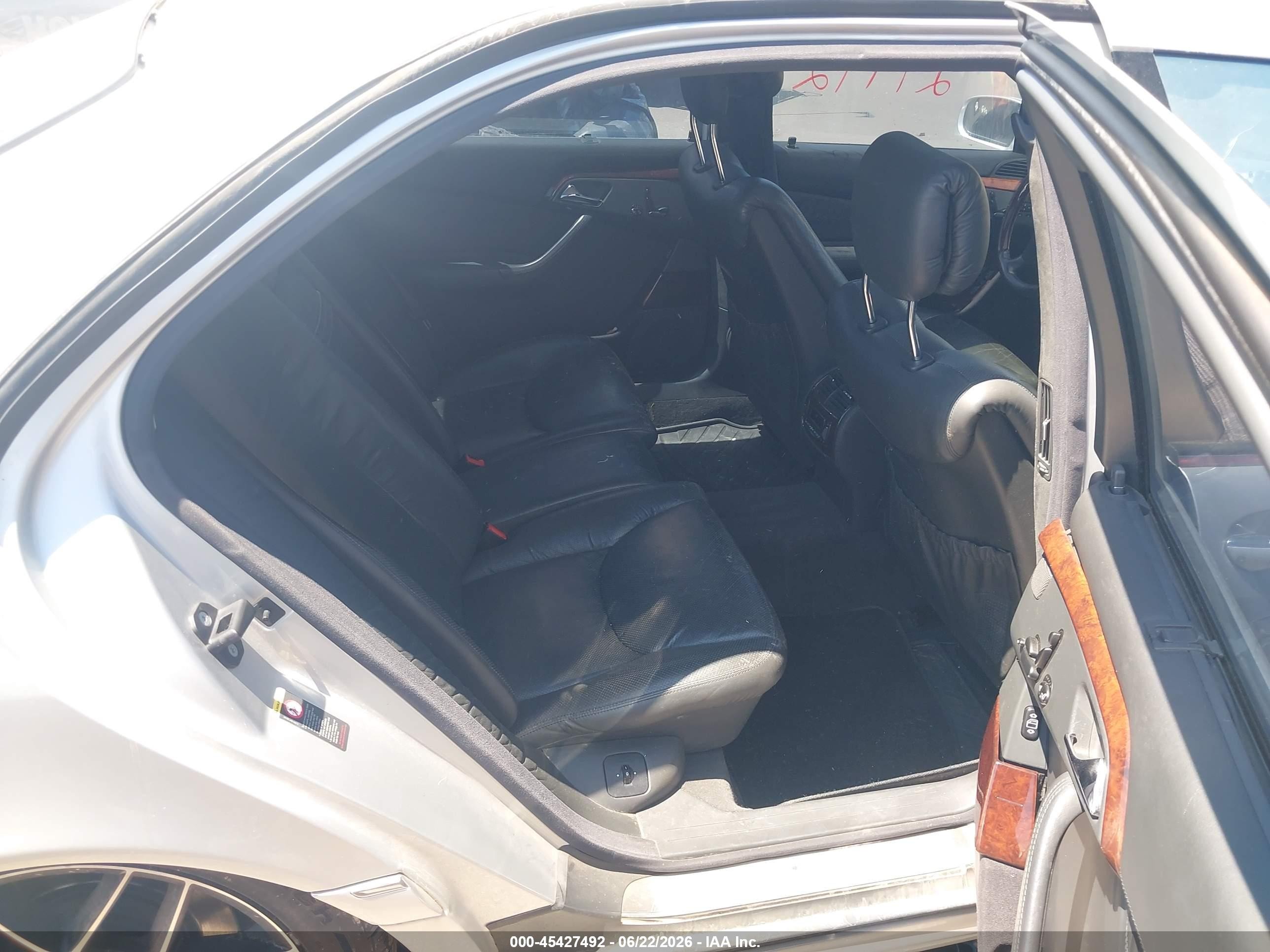 2001 Mercedes-benz S 600   Серый vin: WDBNG78JX1A195512