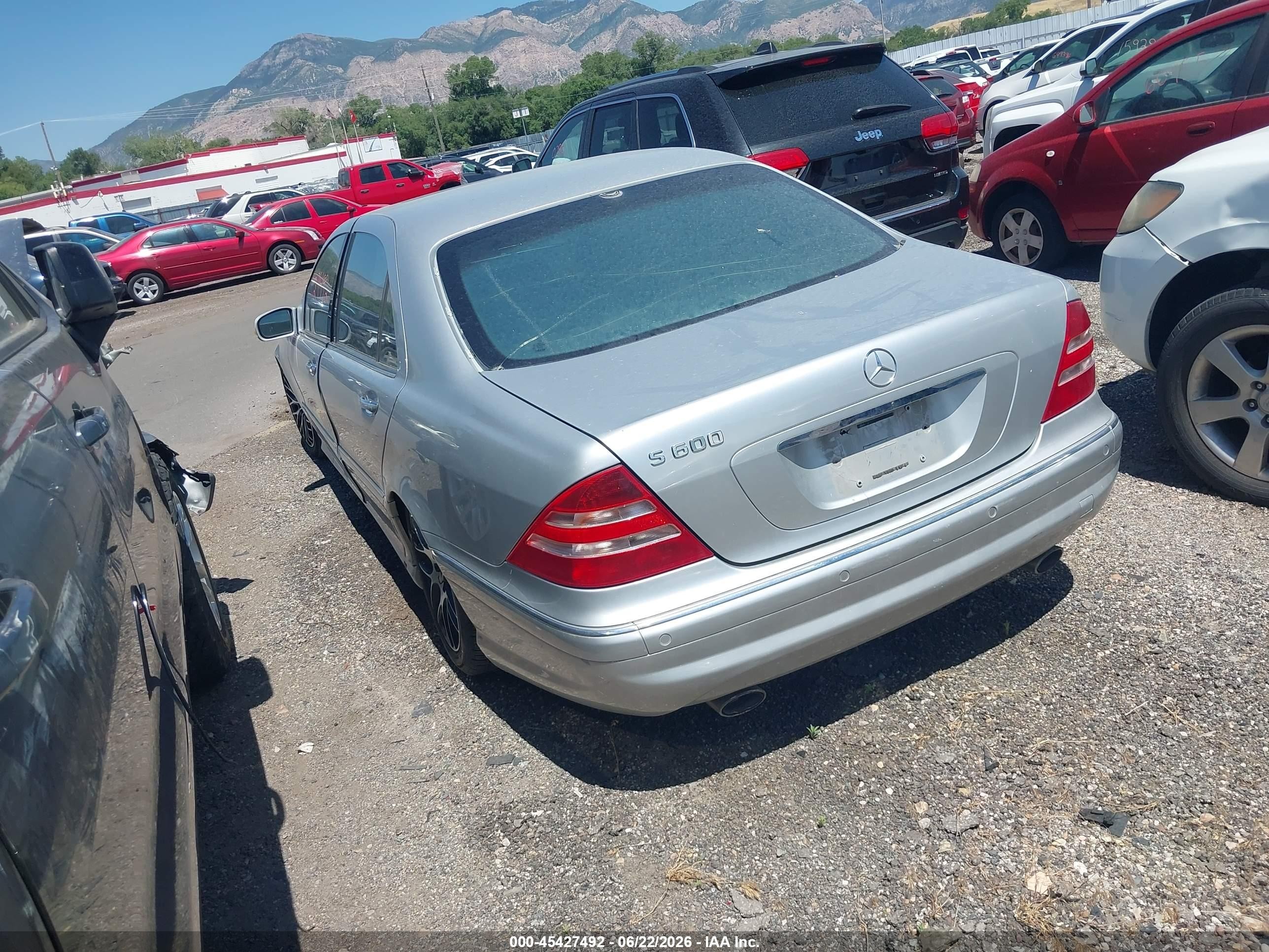 2001 Mercedes-benz S 600   Серый vin: WDBNG78JX1A195512