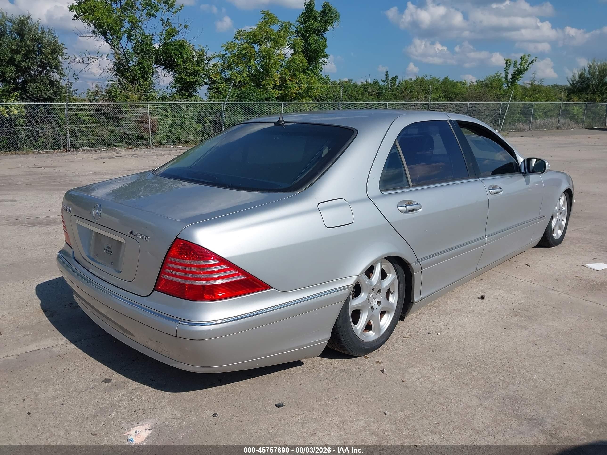 2004 Mercedes-benz S 430 4matic Silver vin: WDBNG83J24A427313